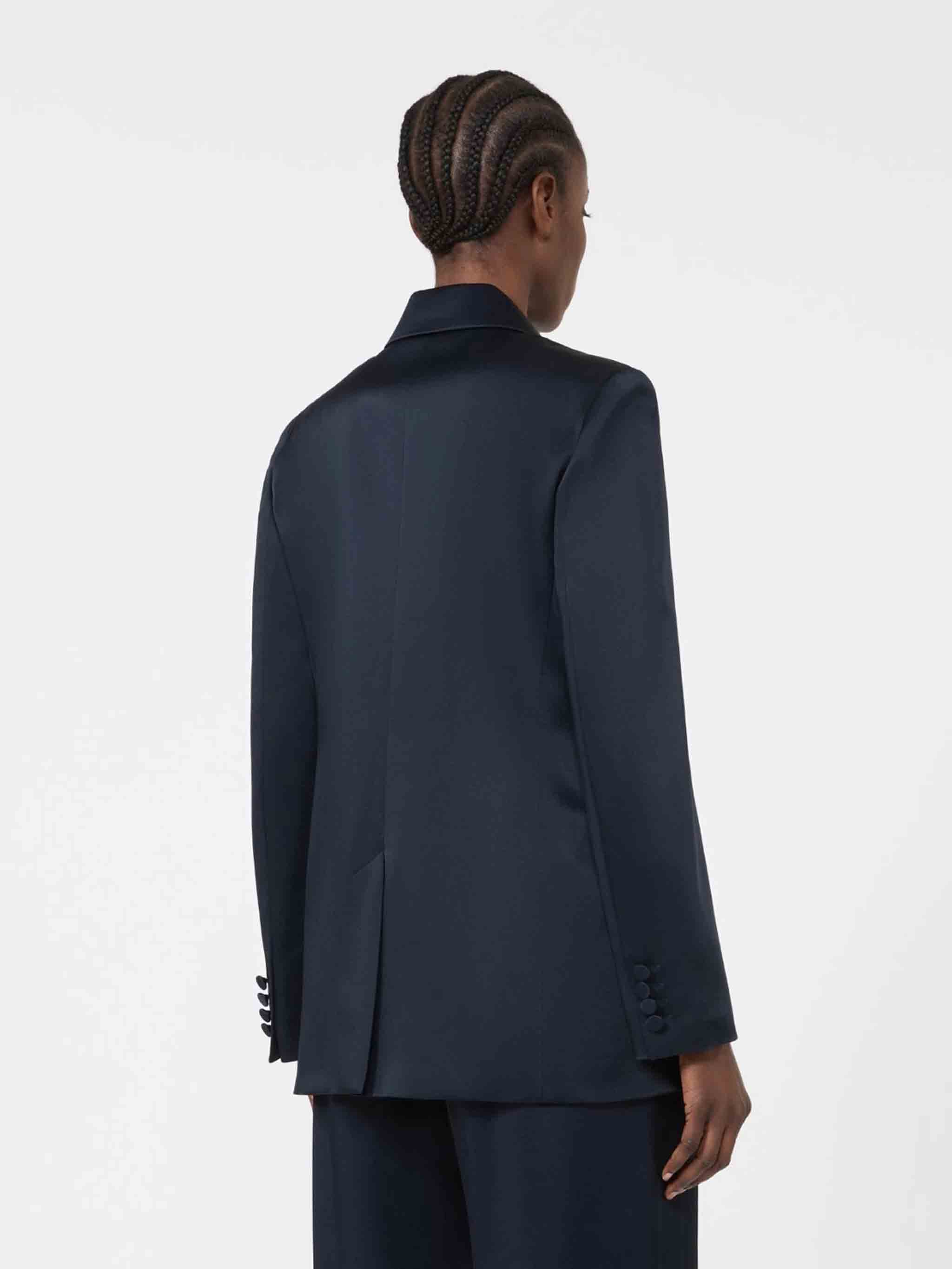 Max Mara Studio Silk-Effect Nested Jacket with Buttoned Handles - Image 4