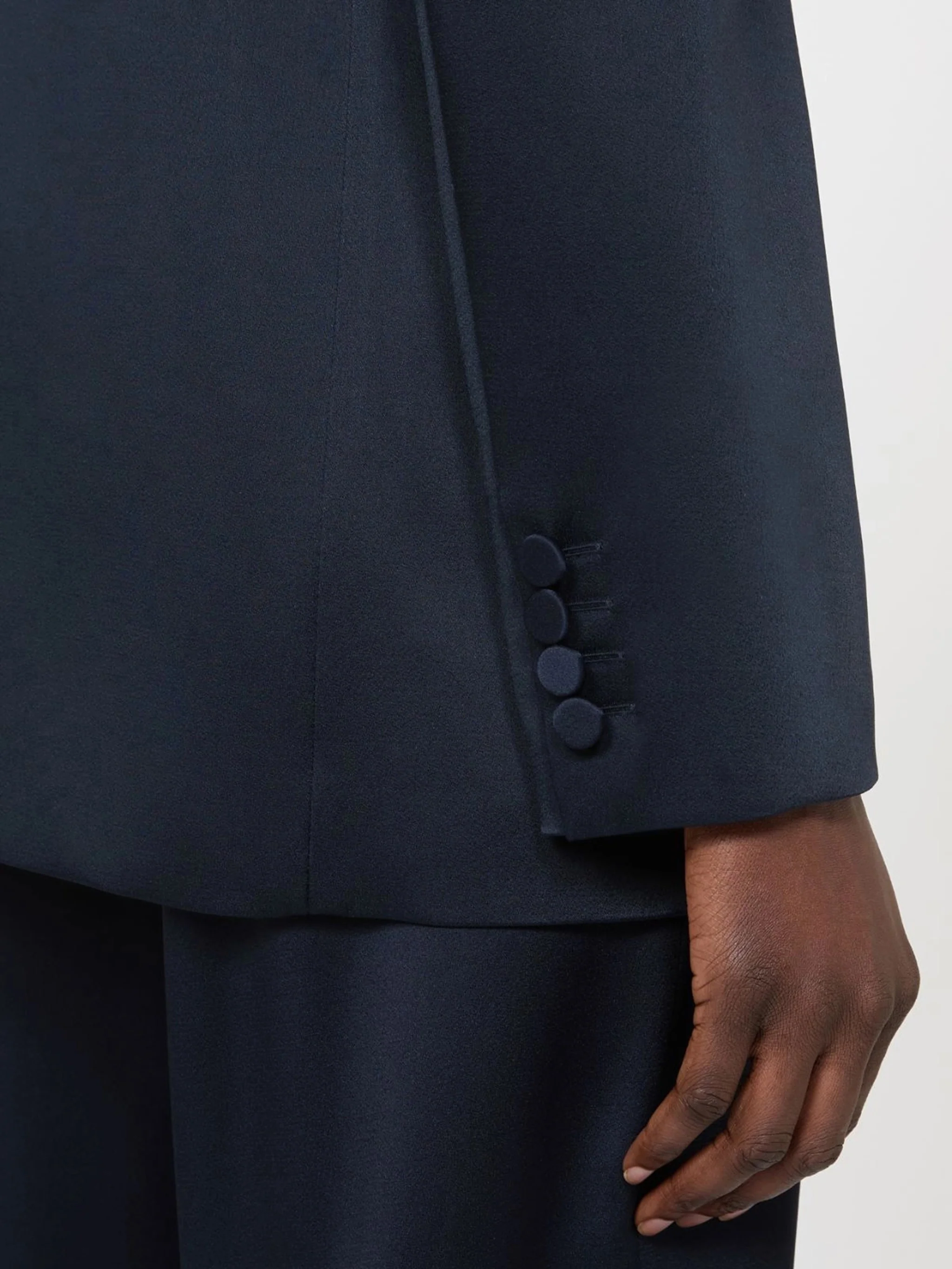 Max Mara Studio Silk-Effect Nested Jacket with Buttoned Handles - Image 5