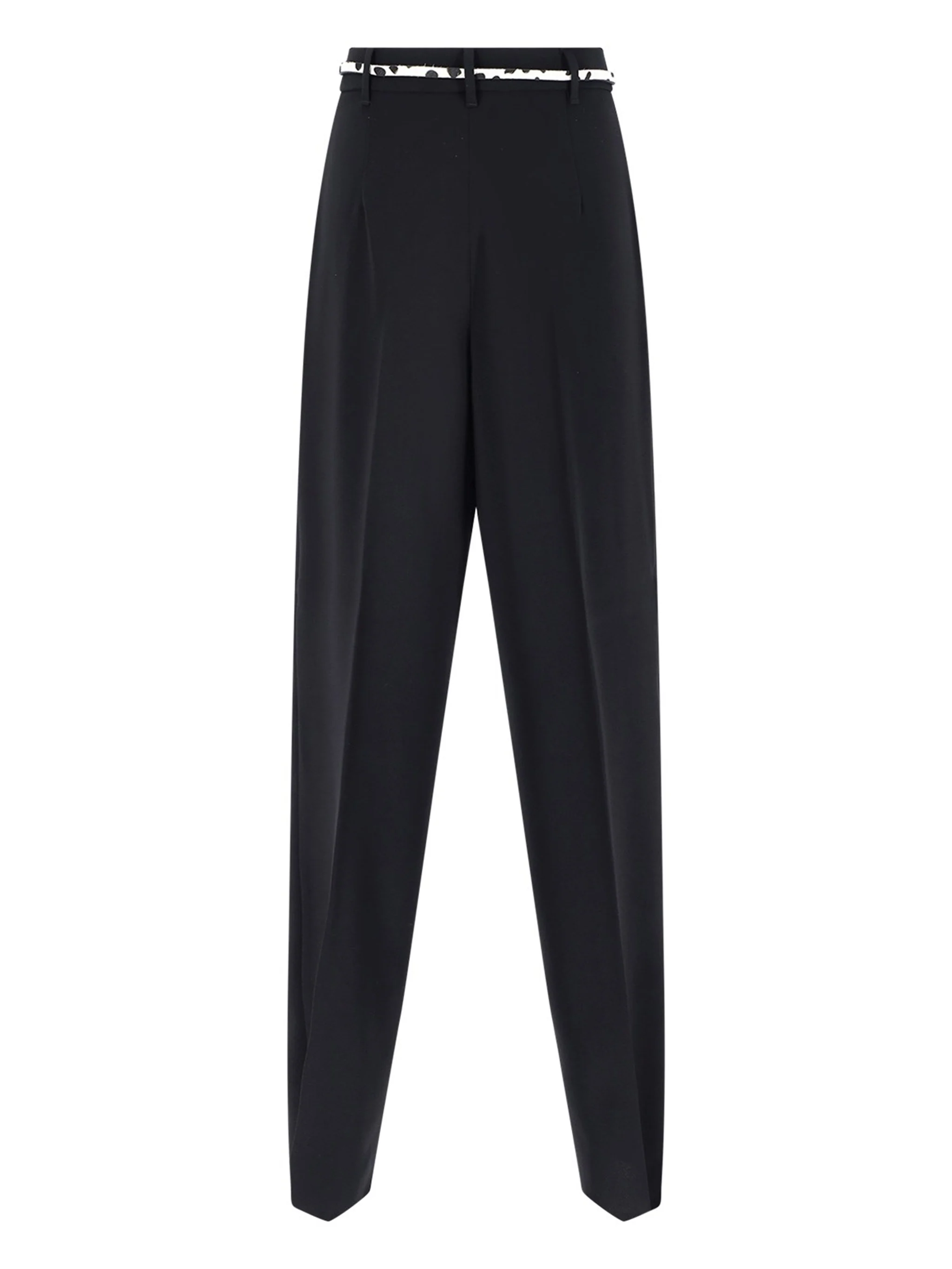 Max Mara Studio Tailored High-Waisted Trousers with Matching Belt - Size 40 - Image 2