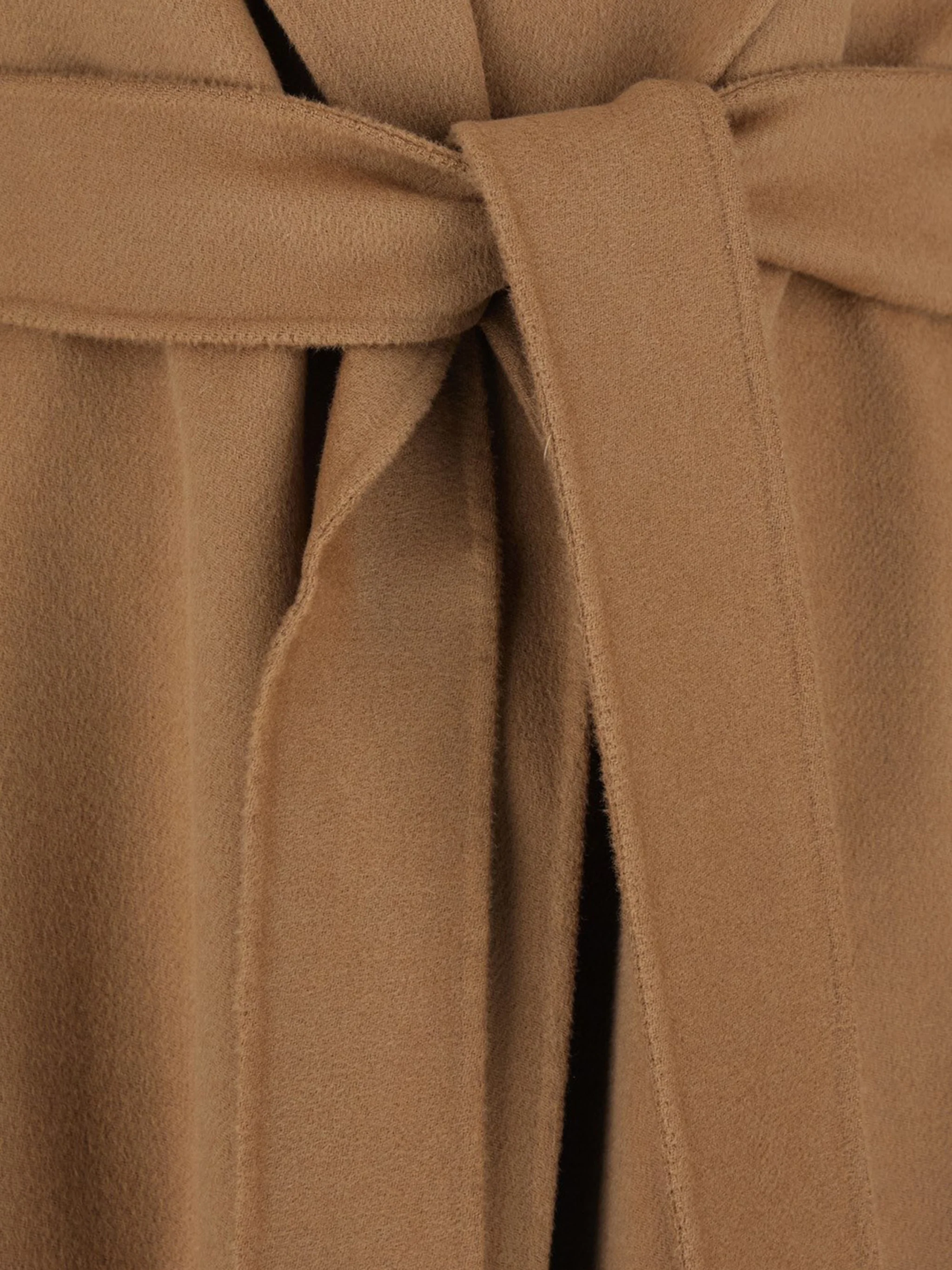 Max Mara Studio Wrap-Around Wool Blend Jacket with Long Kimono Sleeves - Image 3