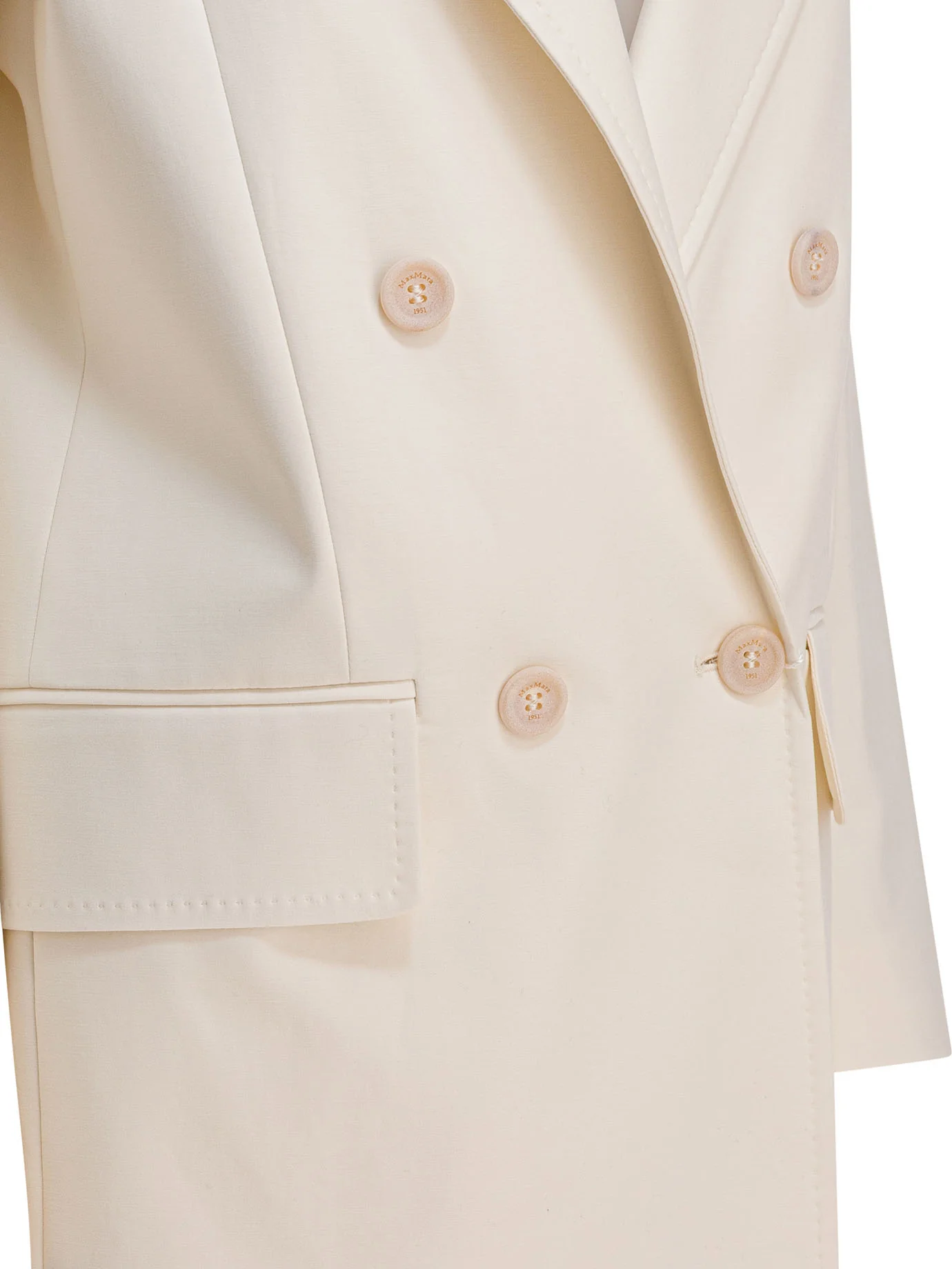 MAX MARA Suez Double-breasted Cotton-blend Blazer - Image 4