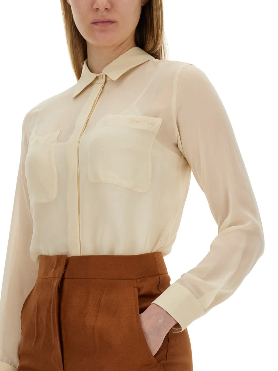 MAX MARA Summer Clam Slim Fit Shirt - Image 4