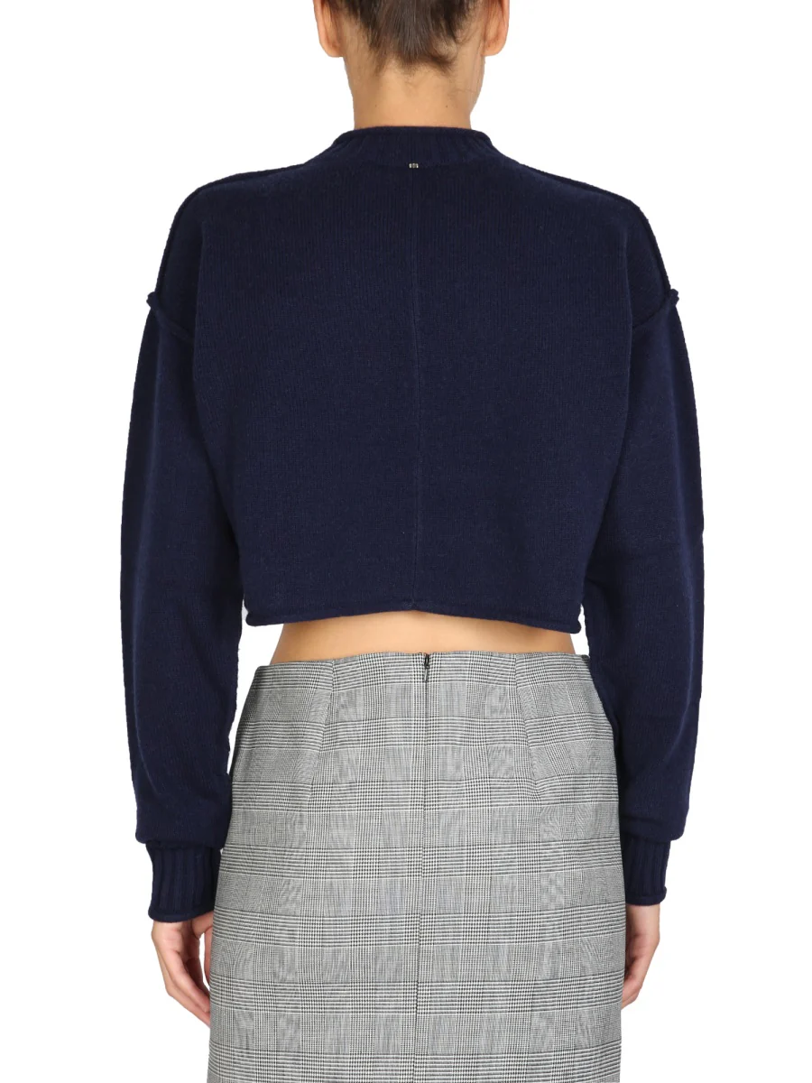 MAX MARA Women Wool and Cashmere Crew Neck Sweater - Image 4