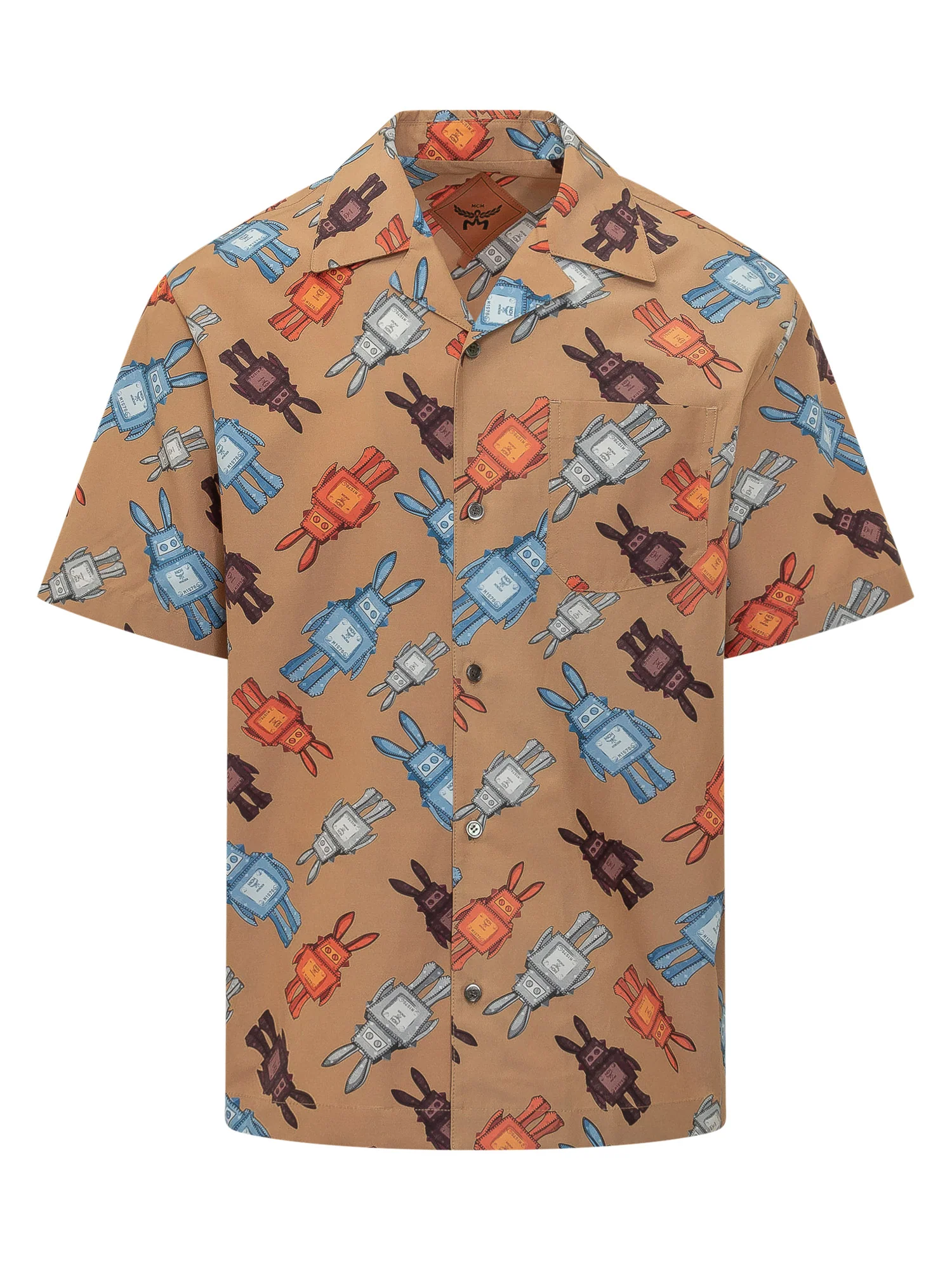Mcm Cut Sleeve Mini Shirt with Collar