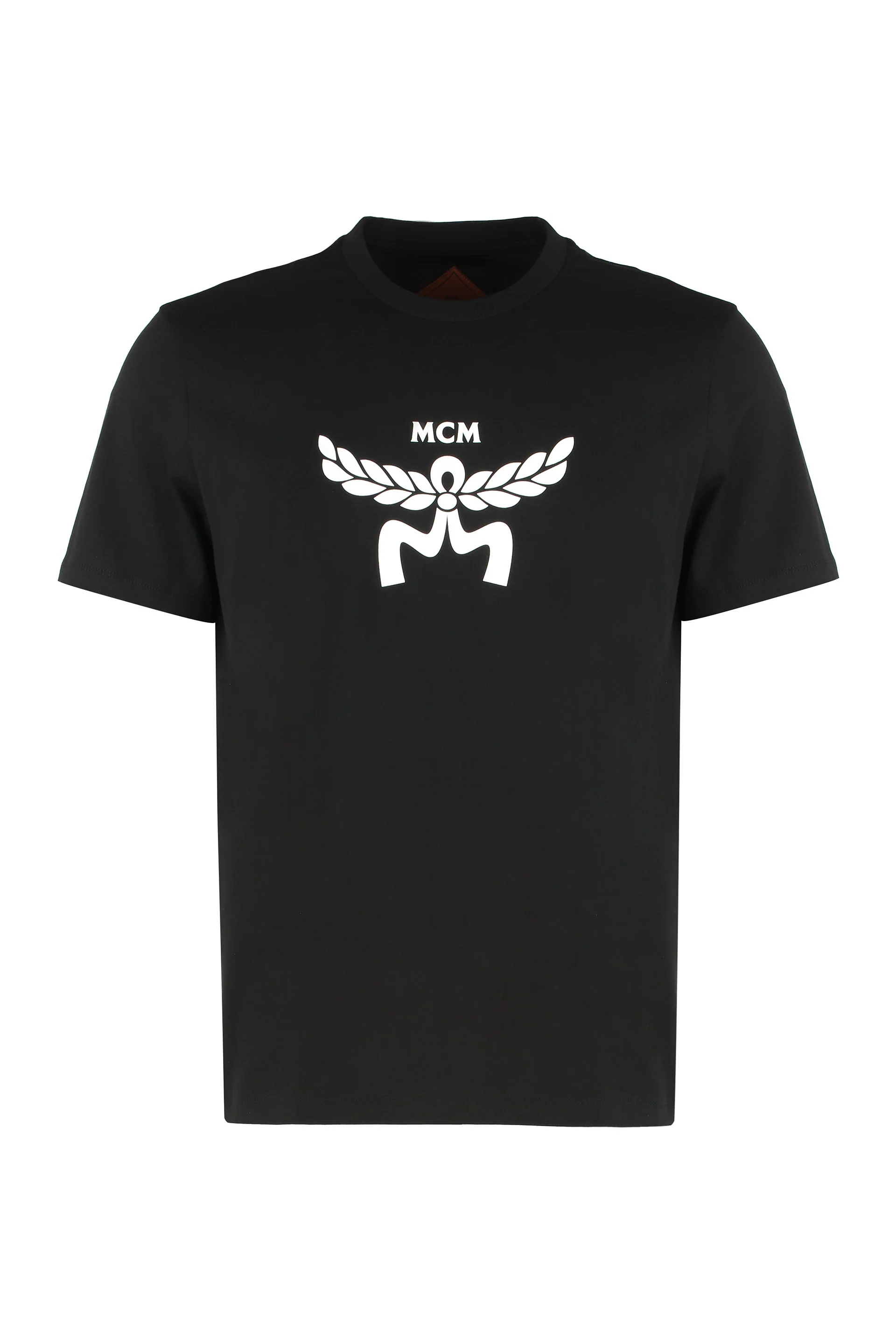 MCM Laurel Logo Print T-Shirt in Organic Cotton - Image 3