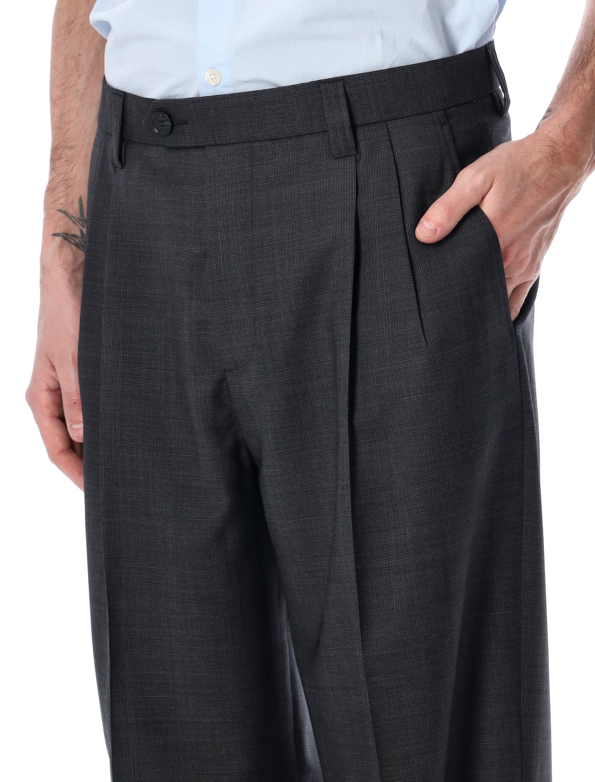 Mfpen Classic Trousers with Straight Fit and Mid-Rise - Size L - Image 3