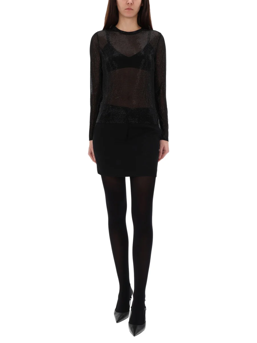 MICHAEL BY MICHAEL KORS Embellished Mesh Top - Image 5