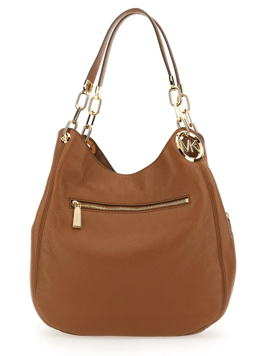 MICHAEL BY MICHAEL KORS Lillie Large Pebbled Leather Shoulder Bag - Image 4