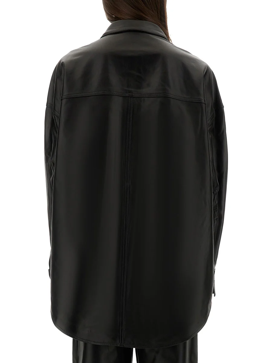 MICHAEL BY MICHAEL KORS Oversized Leather Jacket - Image 3