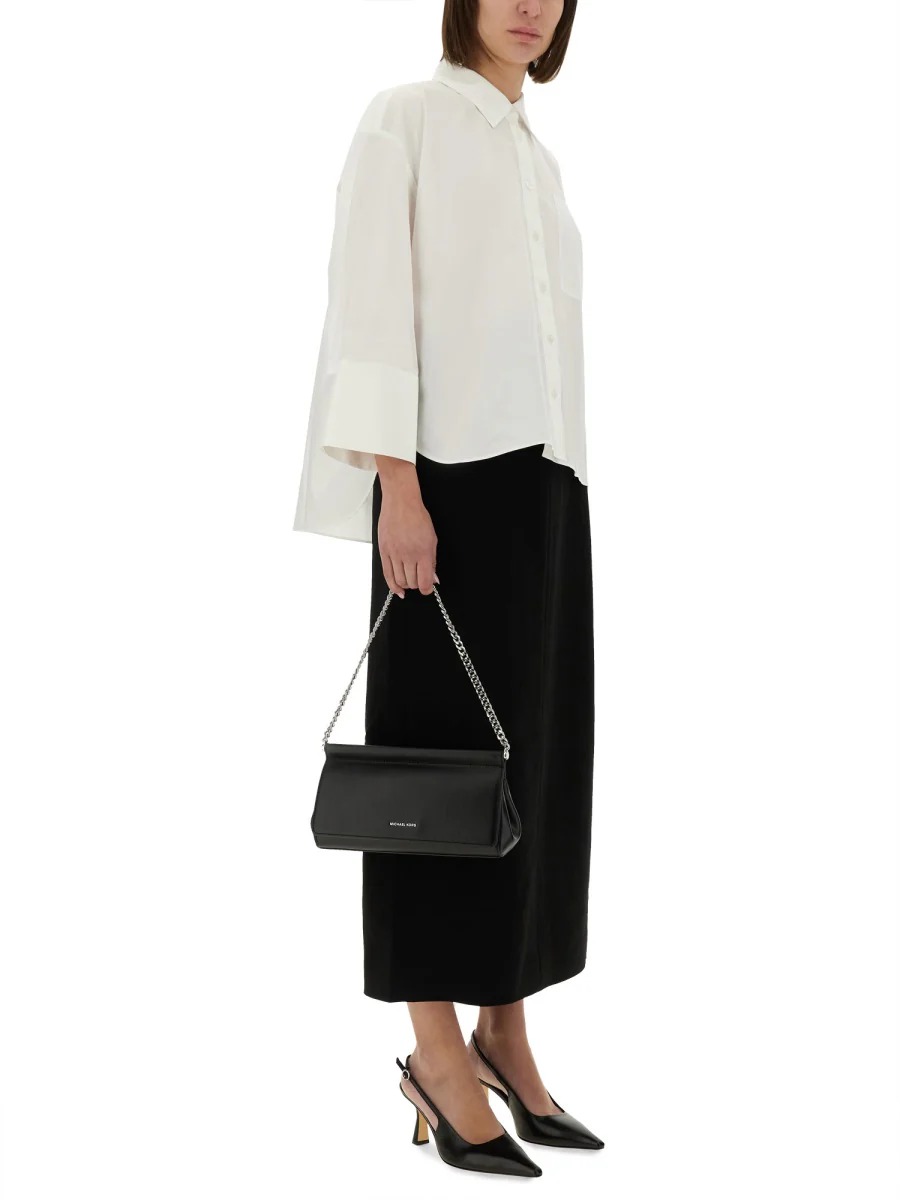 MICHAEL BY MICHAEL KORS Textured Crepe Trouser Maxi Skirt - Image 2