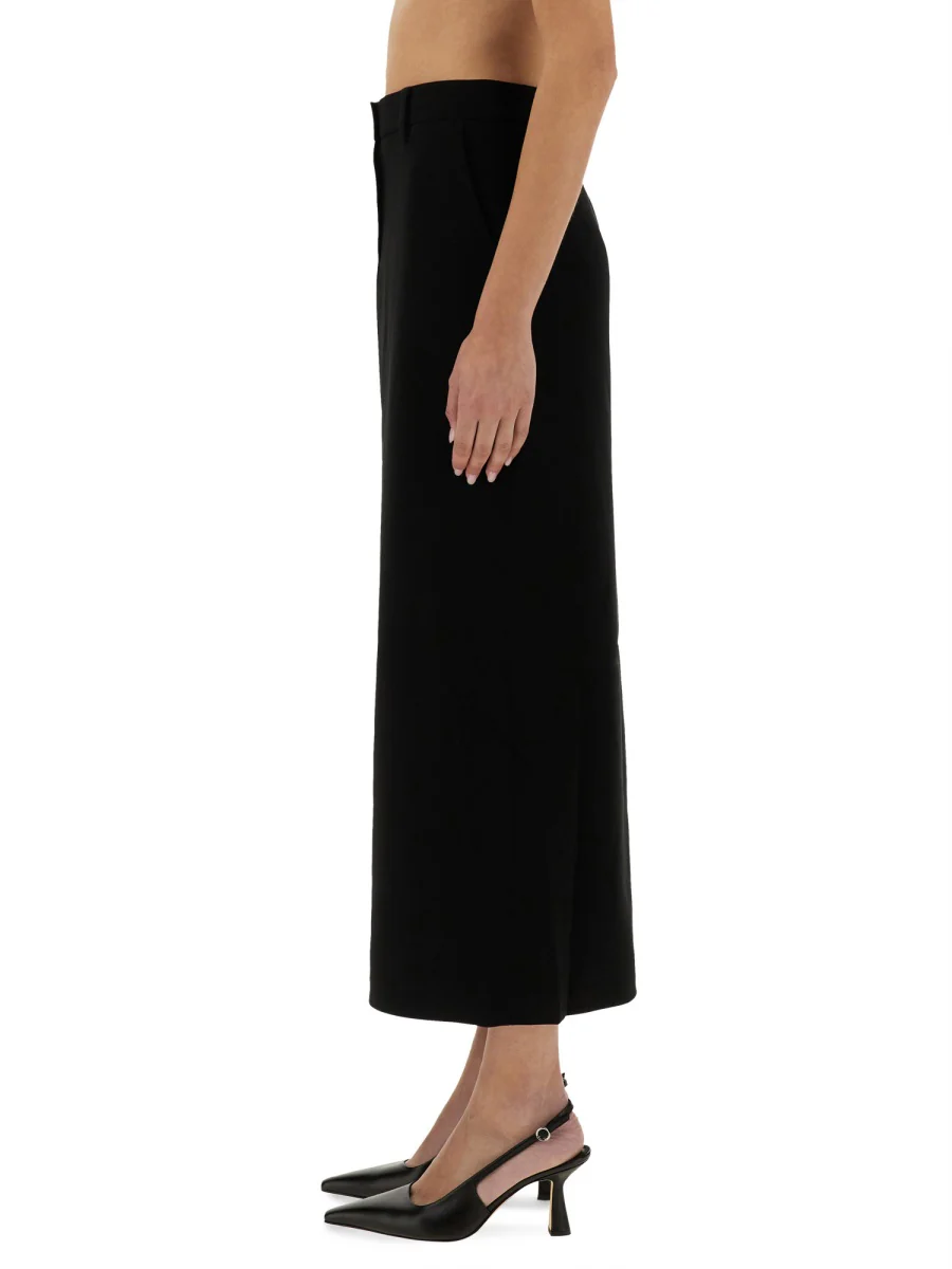 MICHAEL BY MICHAEL KORS Textured Crepe Trouser Maxi Skirt - Image 4