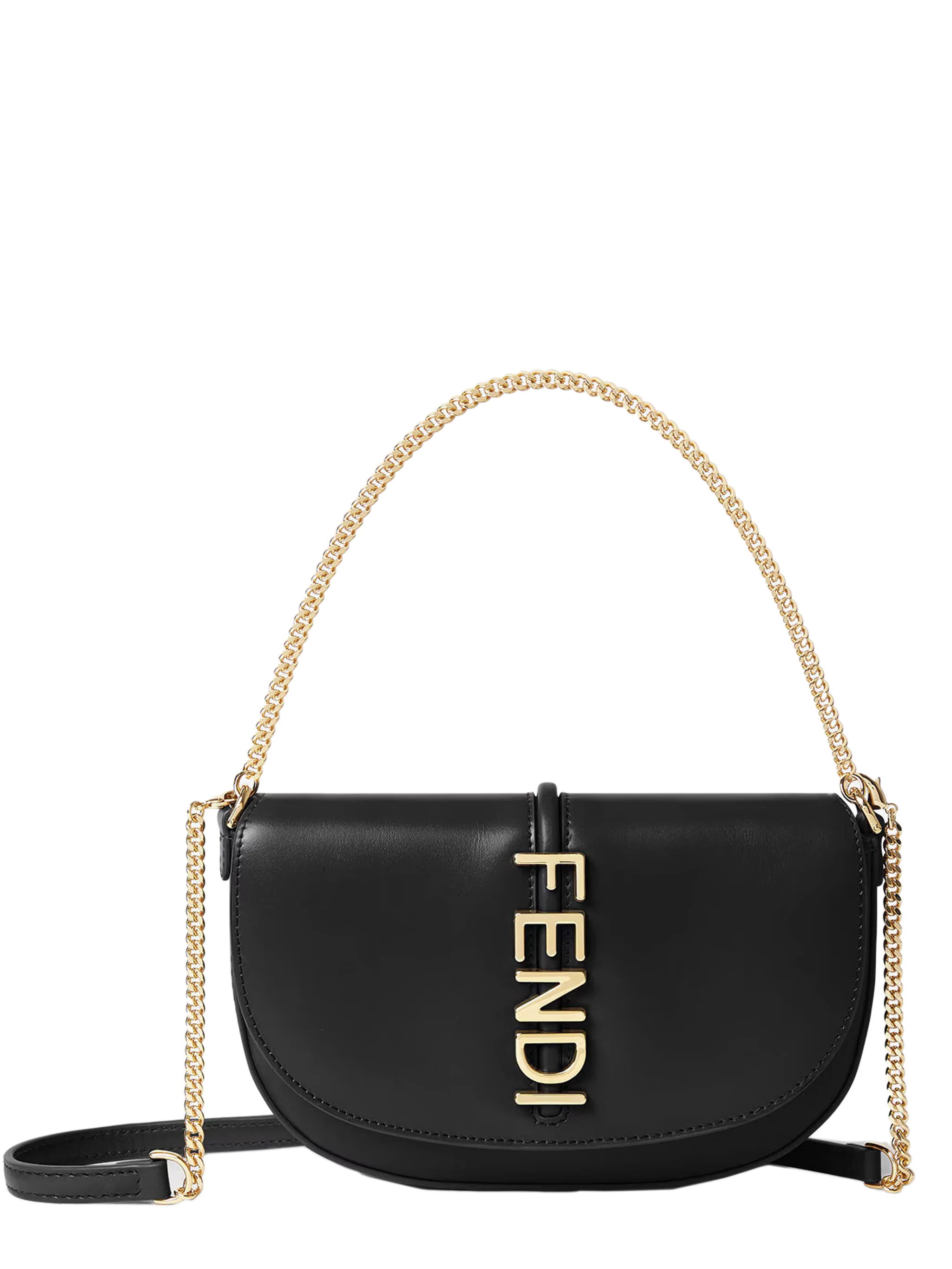 Mini Fendigraph Wallet with Metal Lettering - Height 13 cm, Width 20.5 cm, Depth 3.5 cm