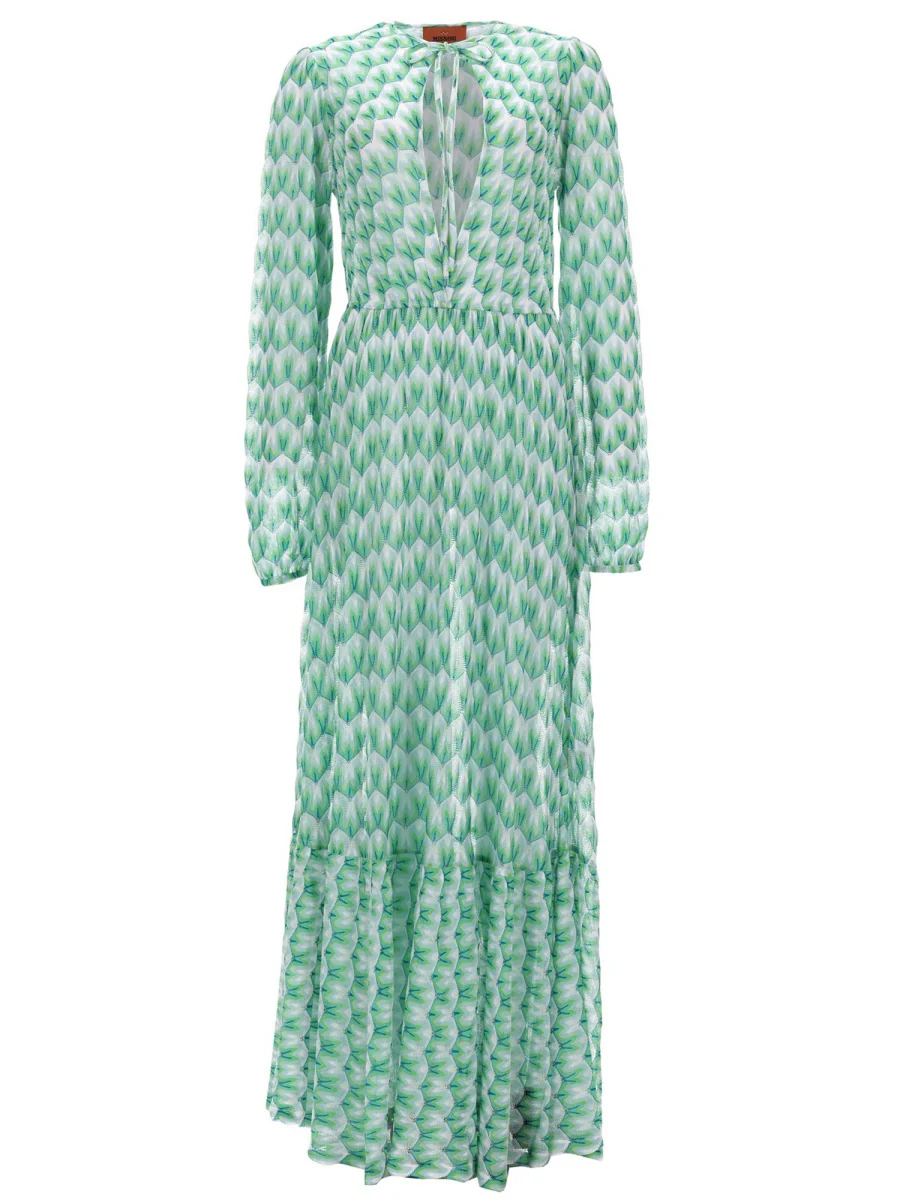 MISSONI Cover-up in Viscose with Floral Pattern and Long Sleeves
