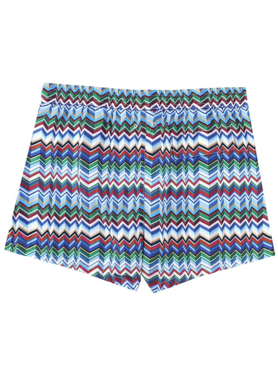 MISSONI Mid-length Swim Shorts with Irregular Zigzag Print - Image 2