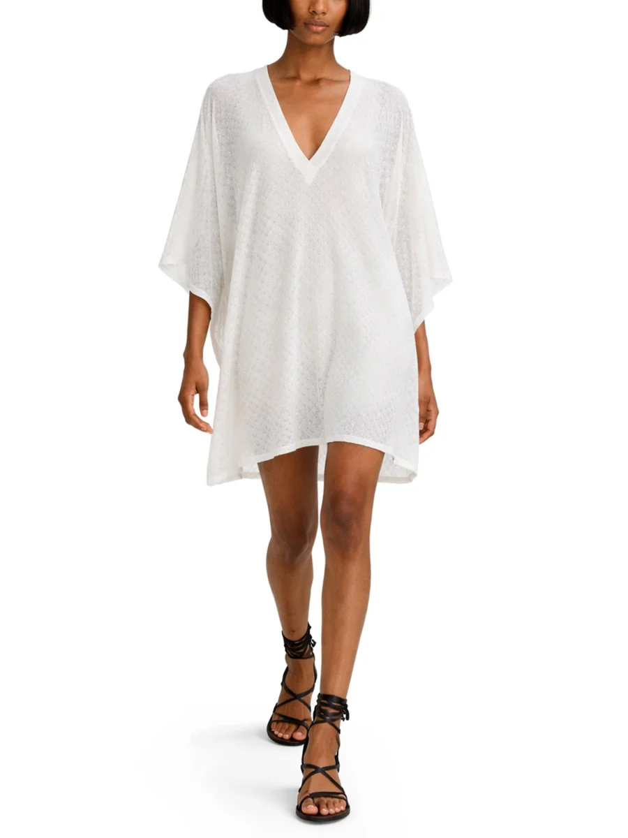 MISSONI Short Caftan Cover-up in Lamé Viscose with Raschel Workmanship - Image 2