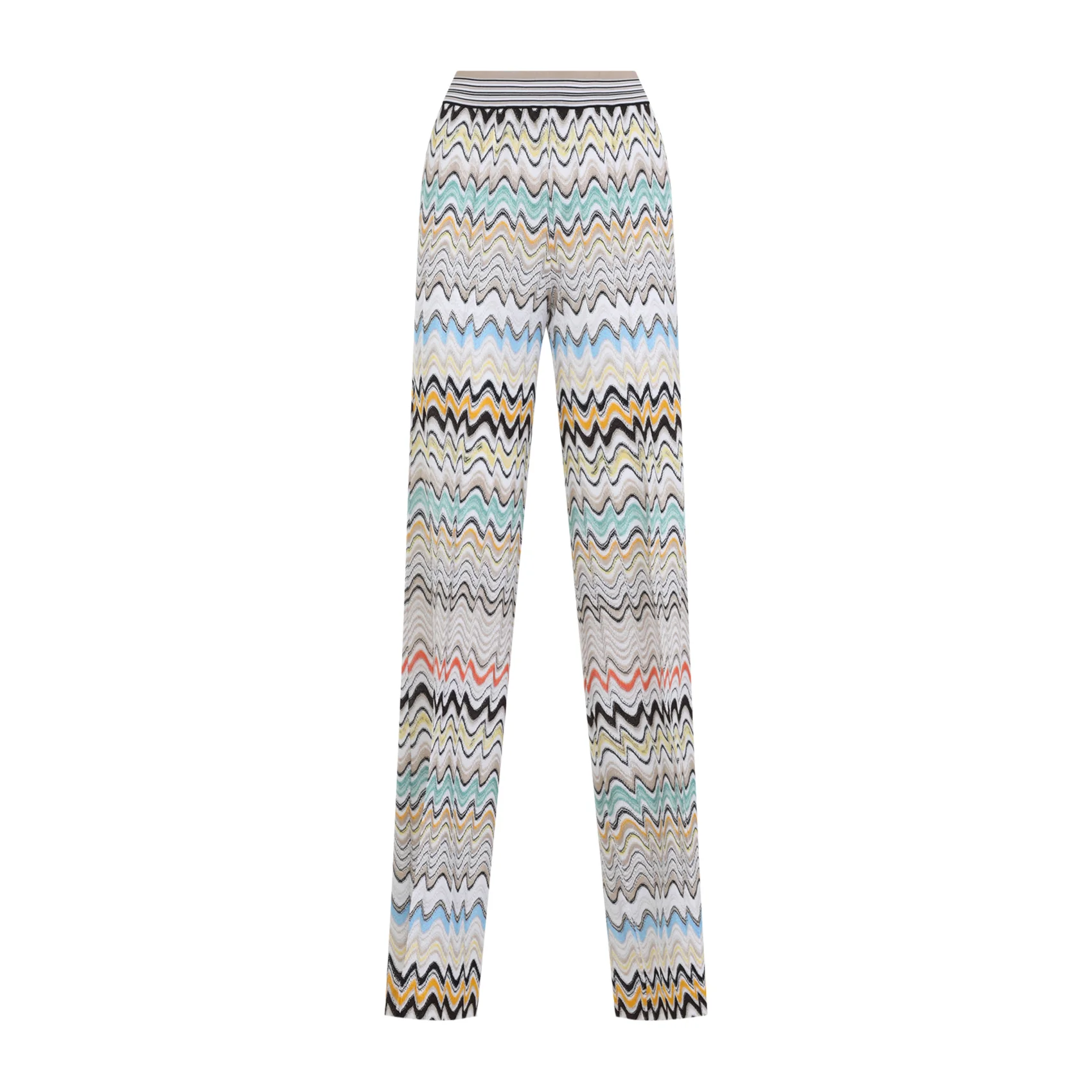 MISSONI Wide Zigzag Viscose and Cotton Trousers - Image 2