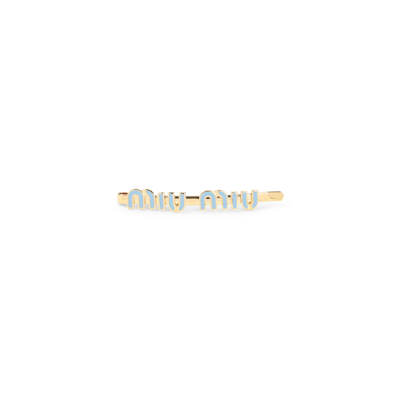 Miu Miu Enameled Metal Hair Clip with Metal and Colored Enamel and Visible Logo - Image 2