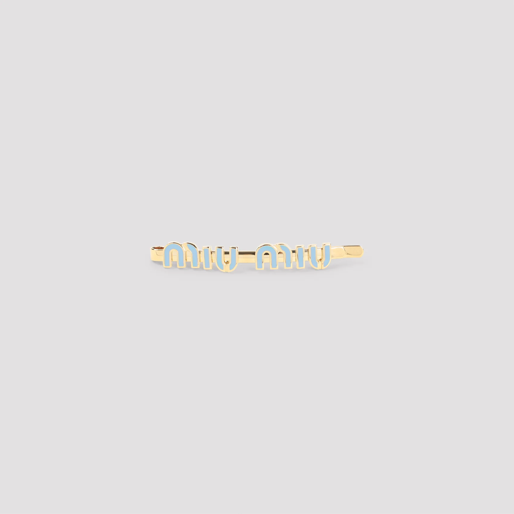 Miu Miu Enameled Metal Hair Clip with Metal and Colored Enamel and Visible Logo - Image 7