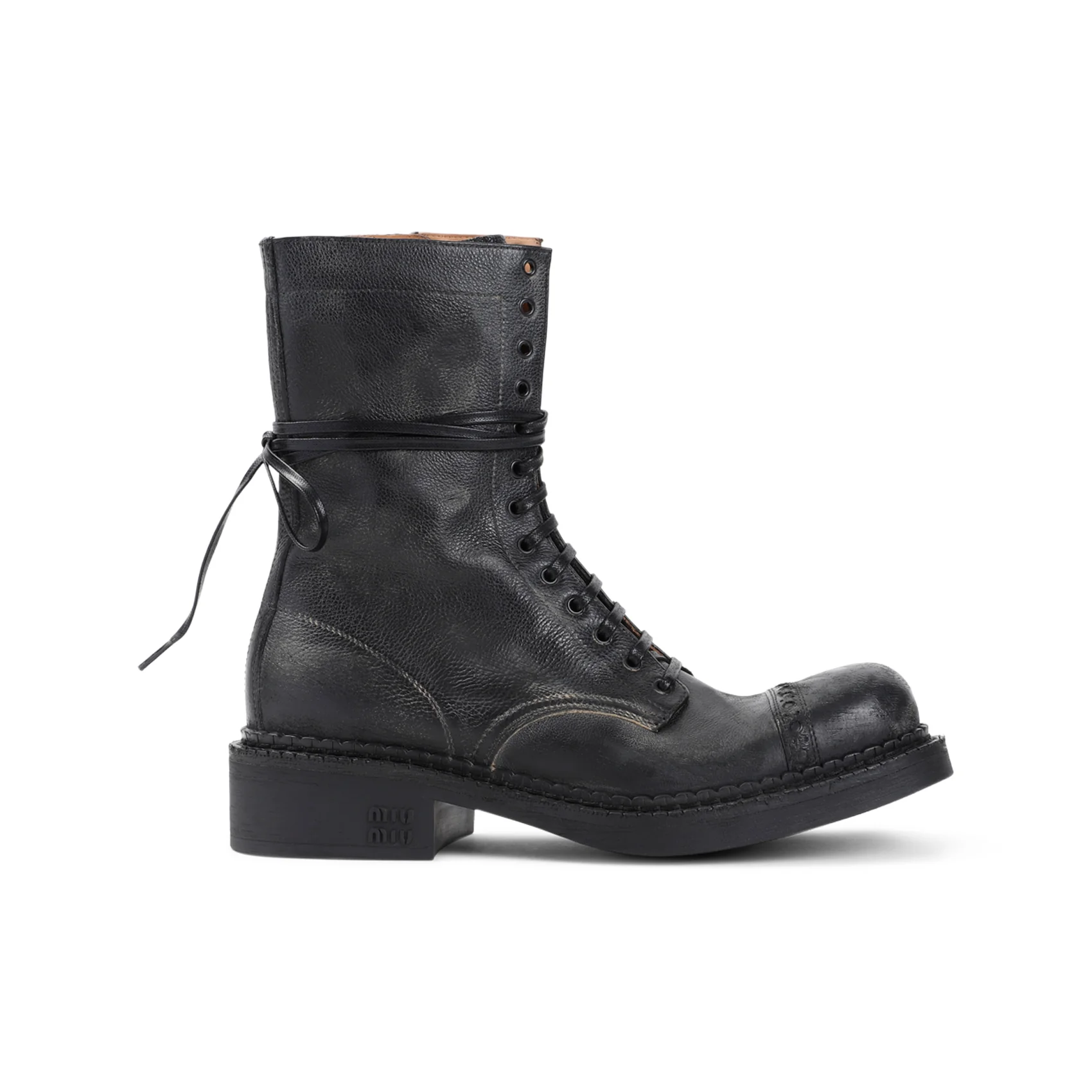 MIU MIU Laced Ankle Boots - Image 2
