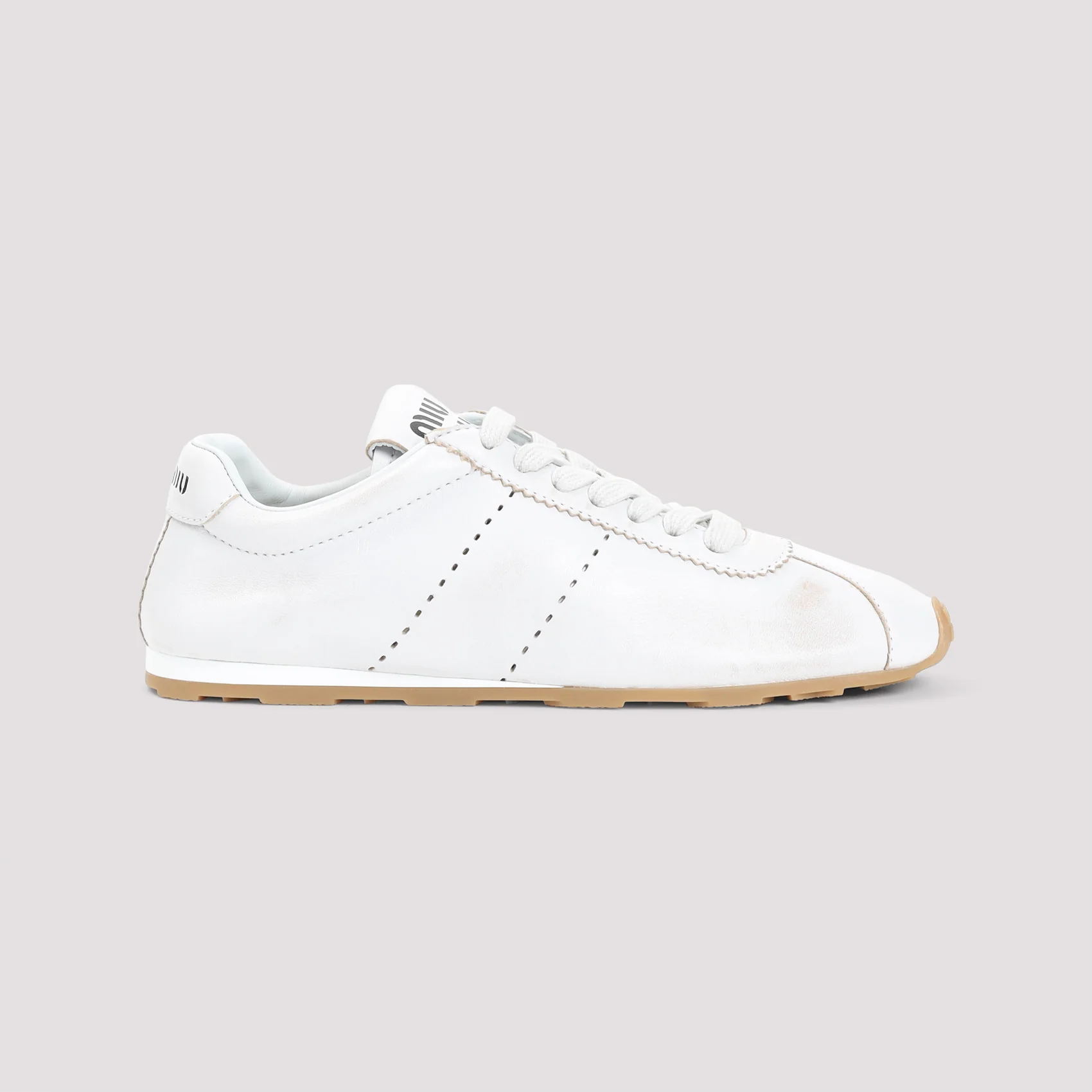 MIU MIU Leather Sneakers - Image 3