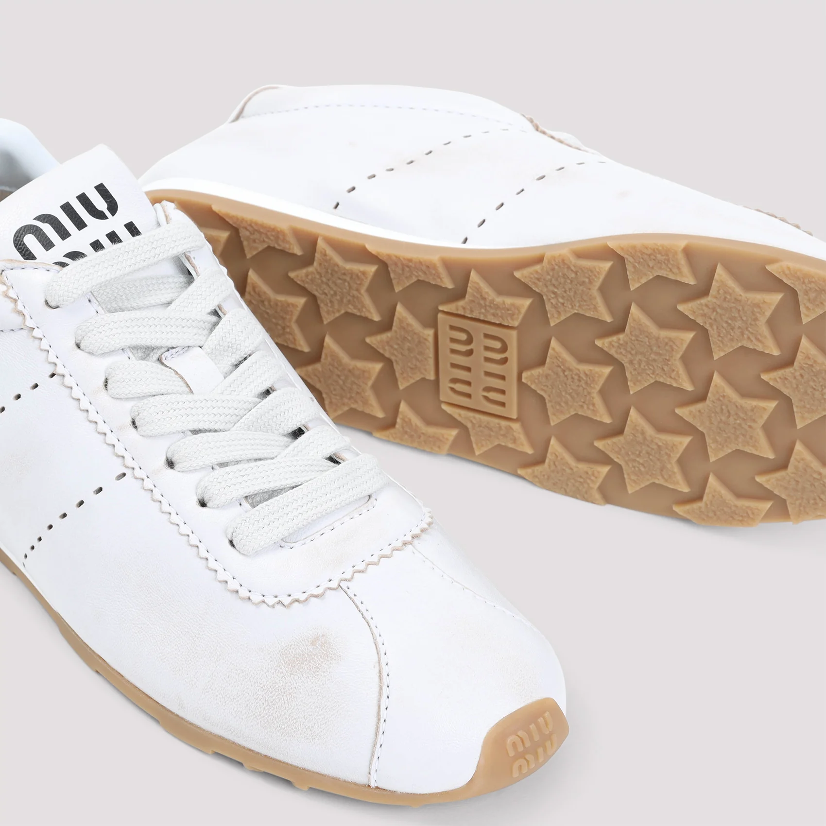 MIU MIU Leather Sneakers - Image 6