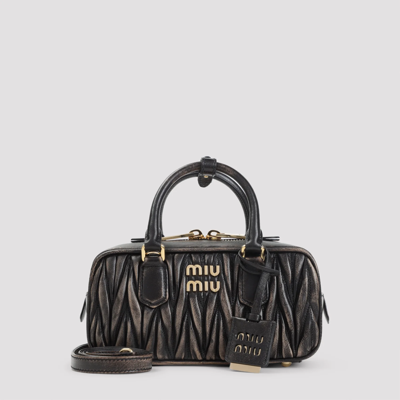 Miu Miu Mini Bauletto Leather Shoulder Bag - 24cm x 11cm x 7cm