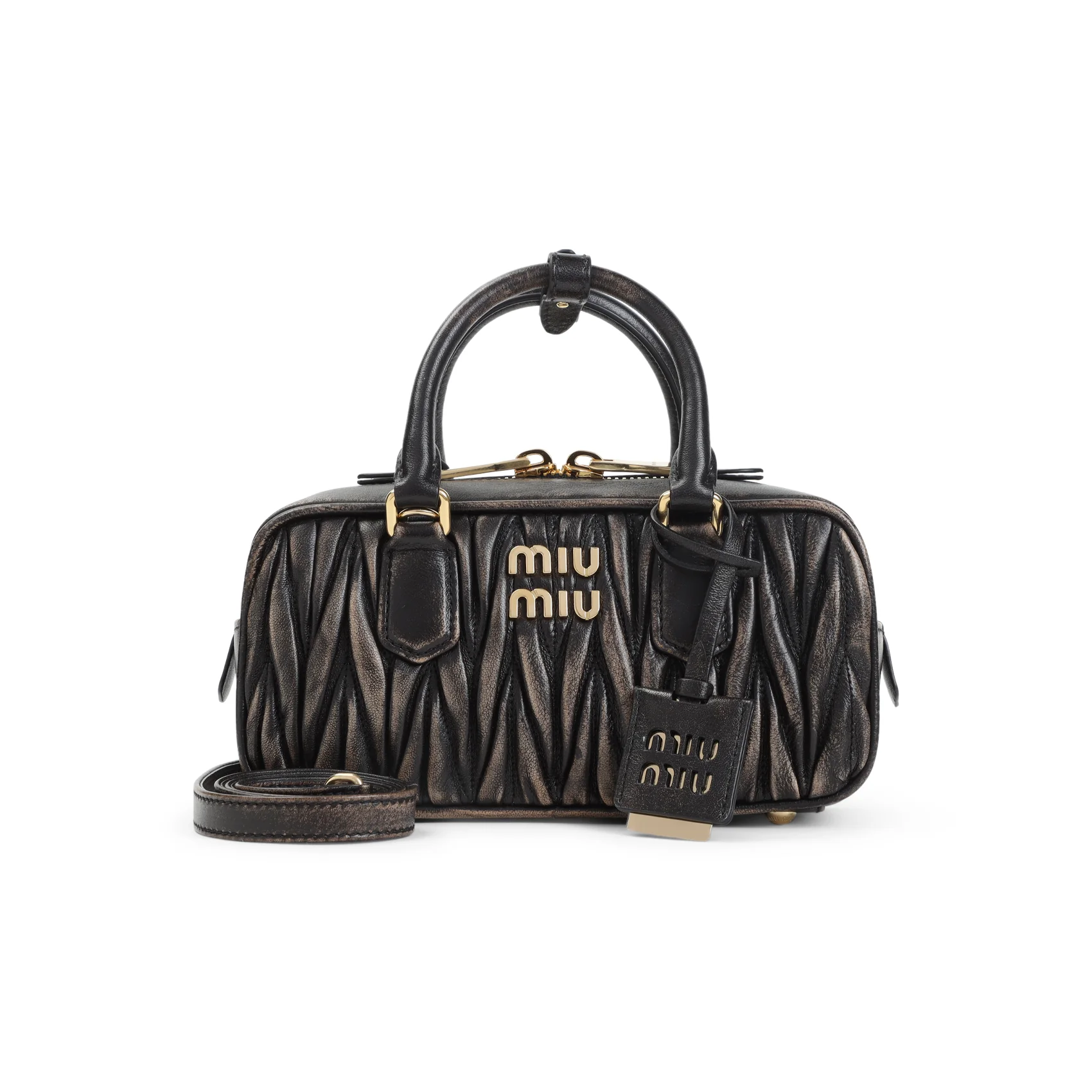 Miu Miu Mini Bauletto Leather Shoulder Bag - 24cm x 11cm x 7cm - Image 2