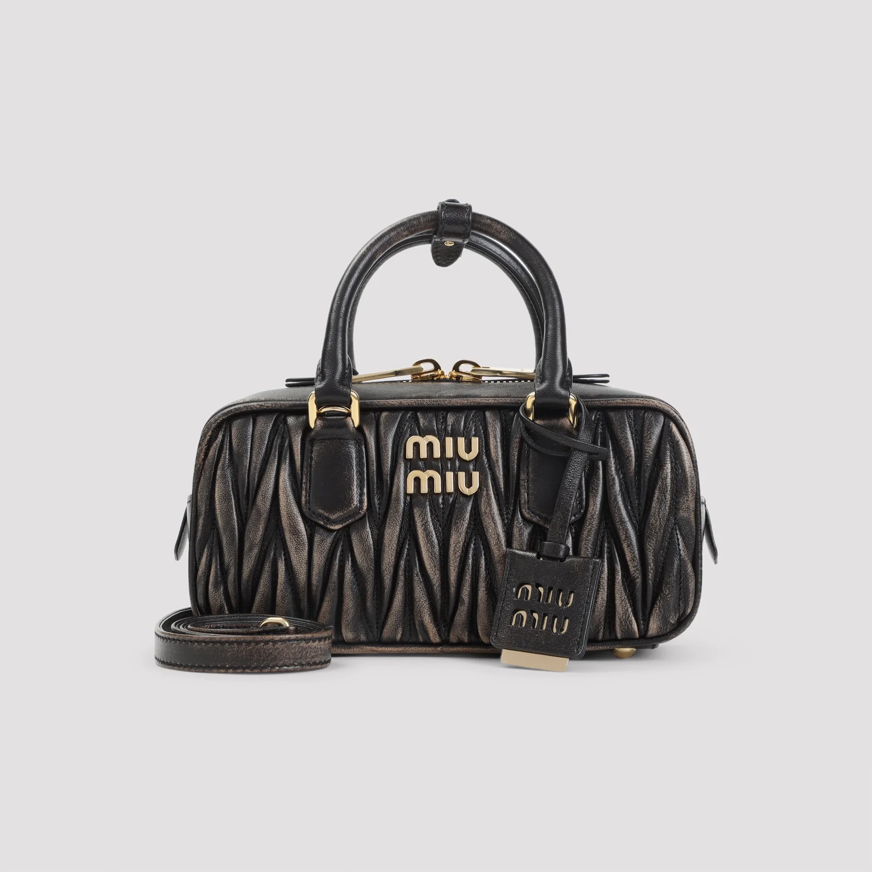 Miu Miu Mini Bauletto Leather Shoulder Bag - 24cm x 11cm x 7cm - Image 3