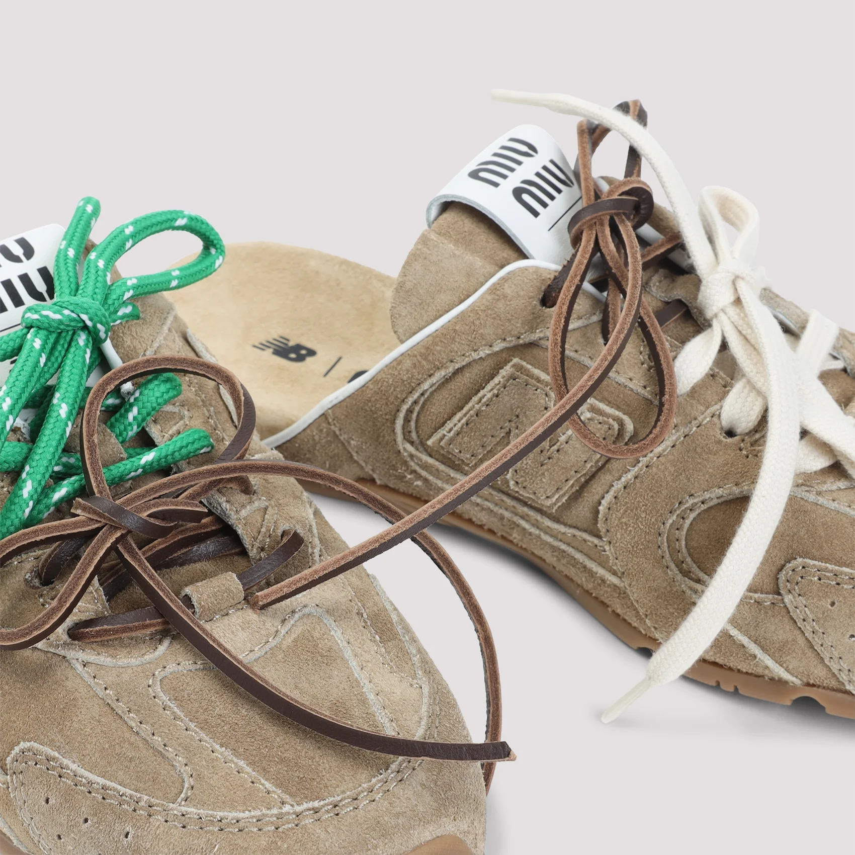 Miu Miu Mini Leather Sneakers for Women - Image 6