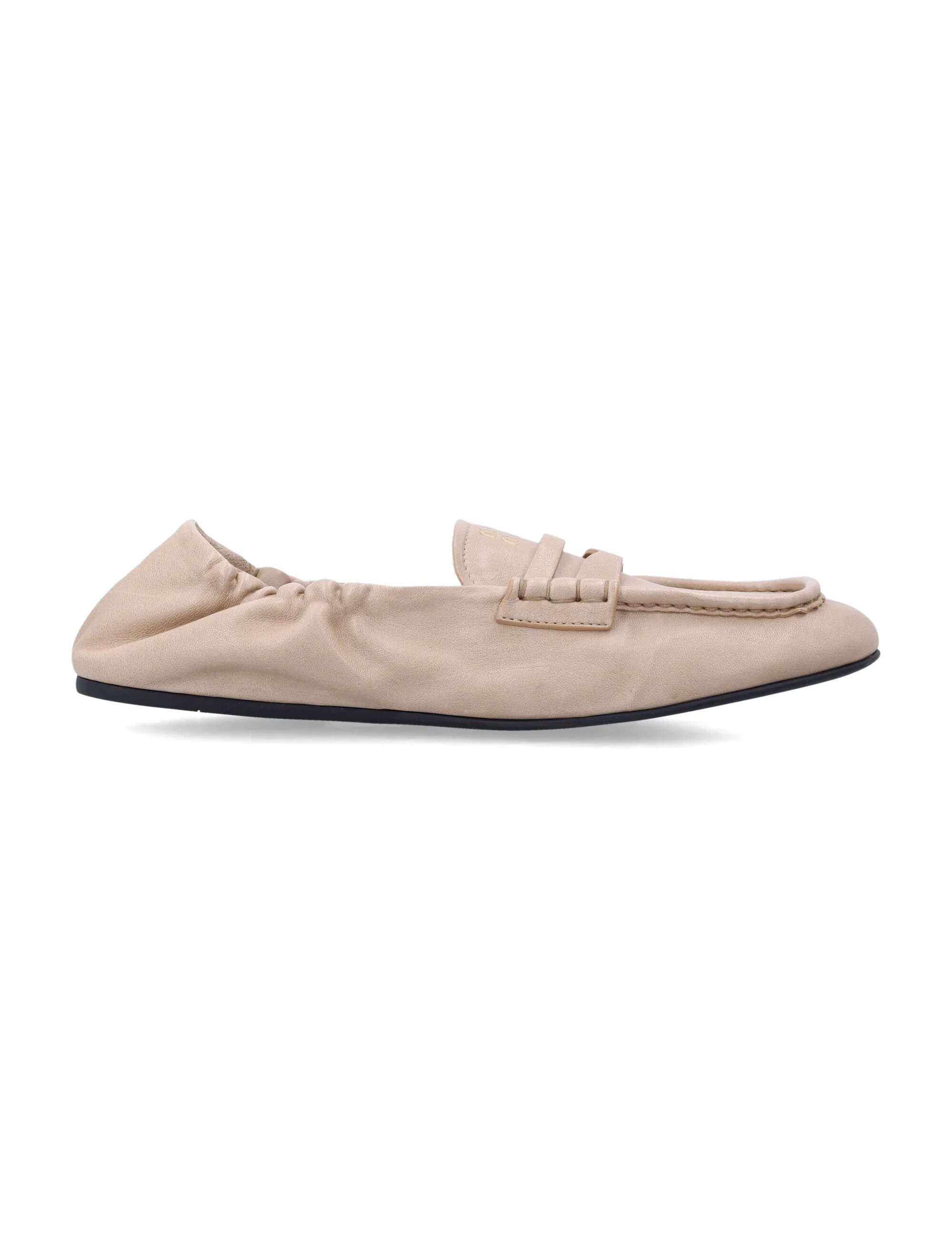 Miu Miu Ruches Suede Loafers