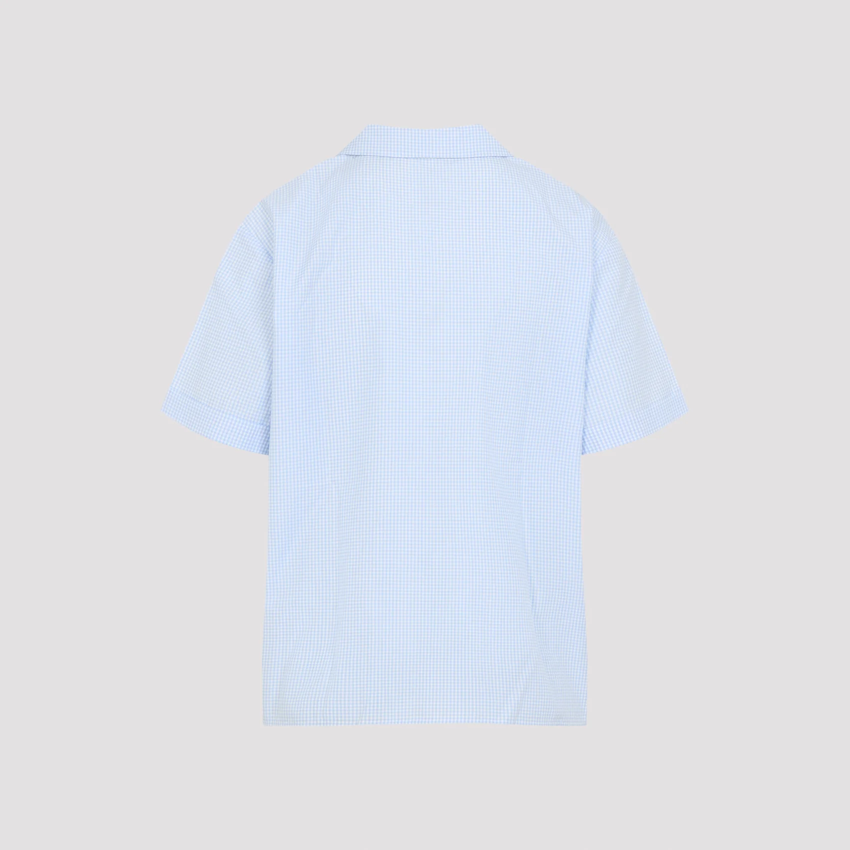 Miu Miu Short-Sleeve Mini Cotton Shirt for Women - Image 4