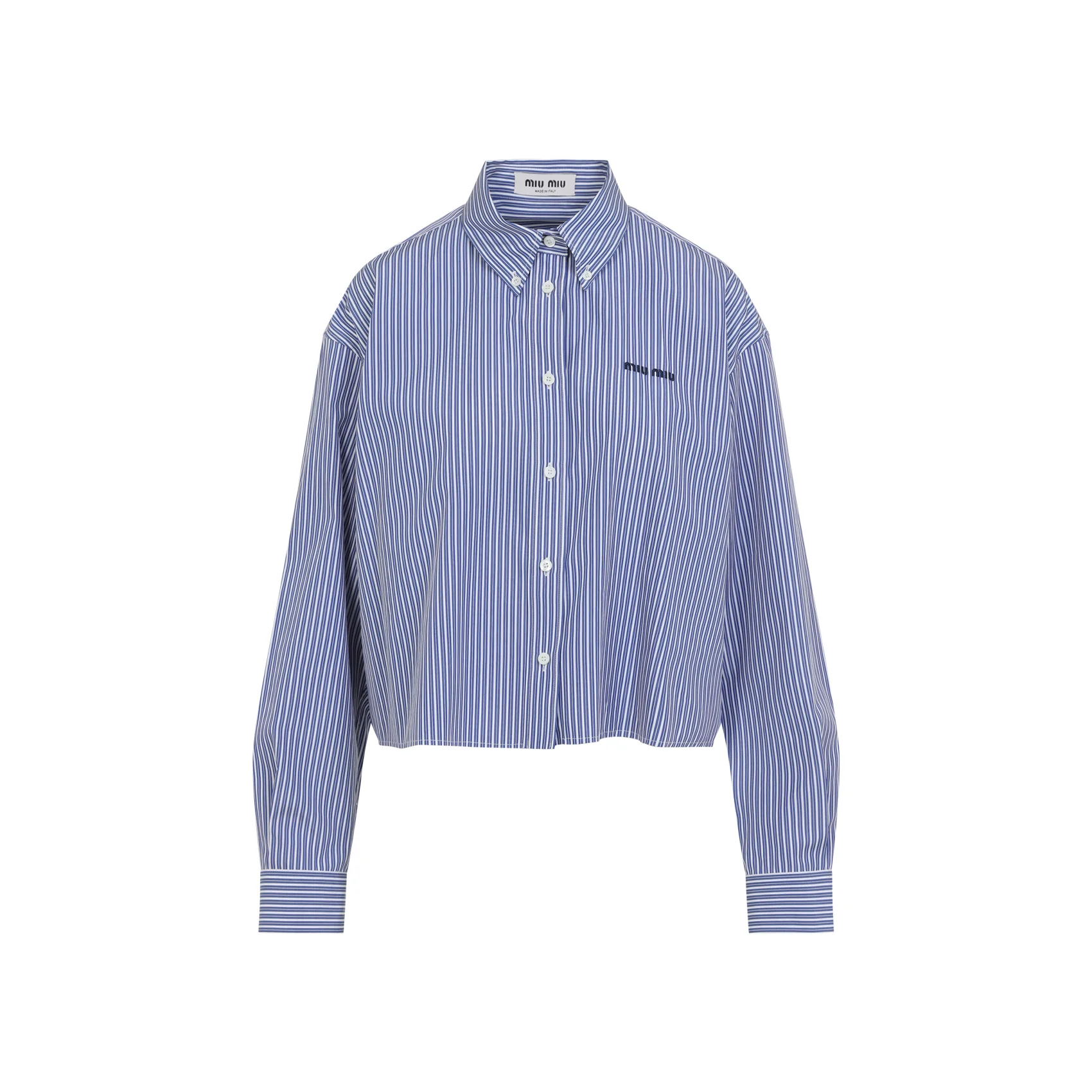 Miu Miu Striking Cotton Striped Shirt for Women - Image 2
