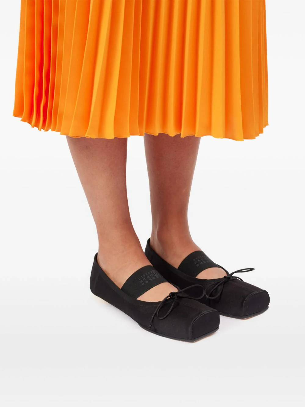 Mm6 Maison Margiela Anatomic Ballerina Flats with Square Toe - Image 6