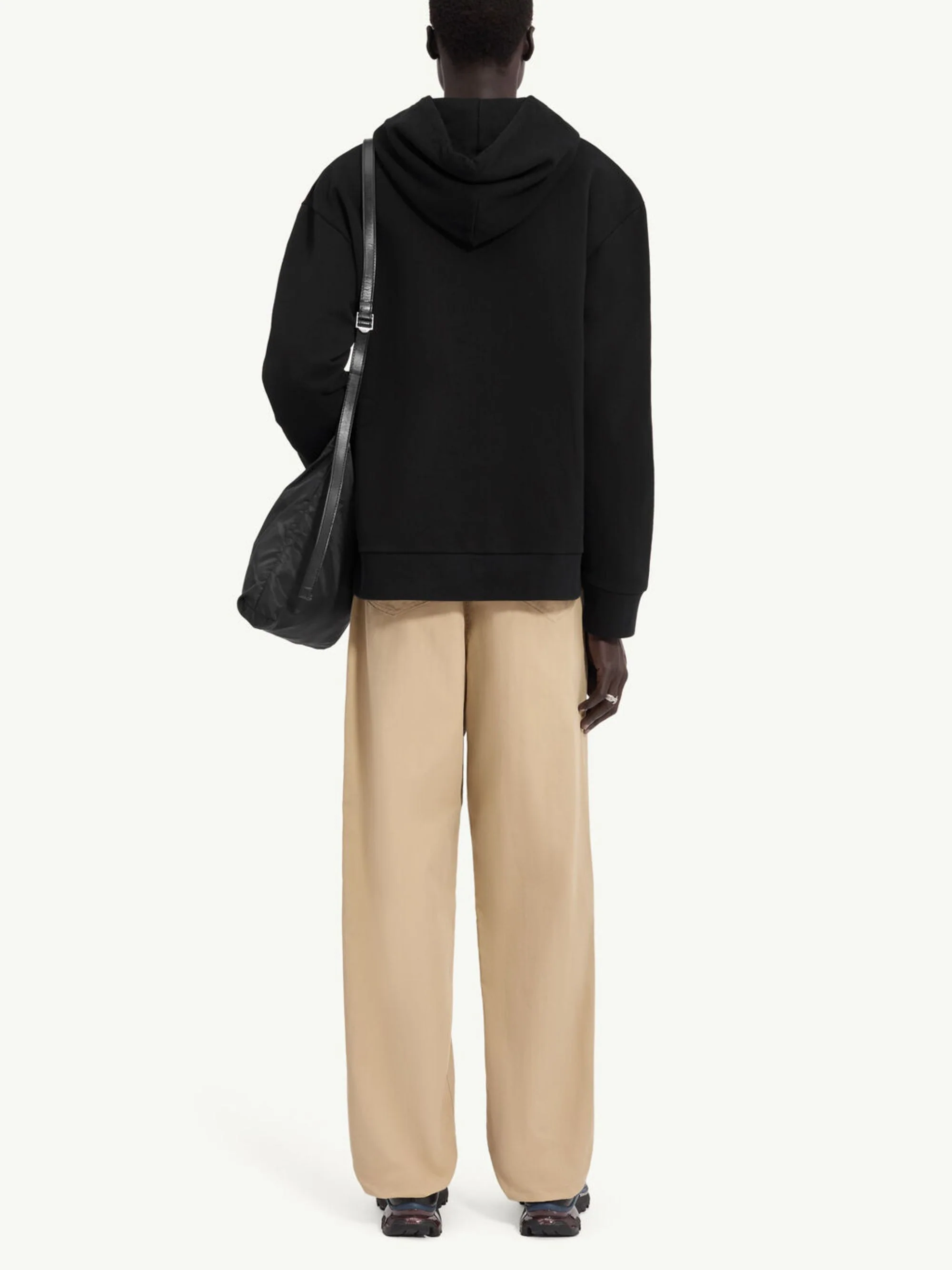 Mm6 Maison Margiela Cotton Hoodie with Central Logo and Sophisticated Ribbed Edges - Image 4