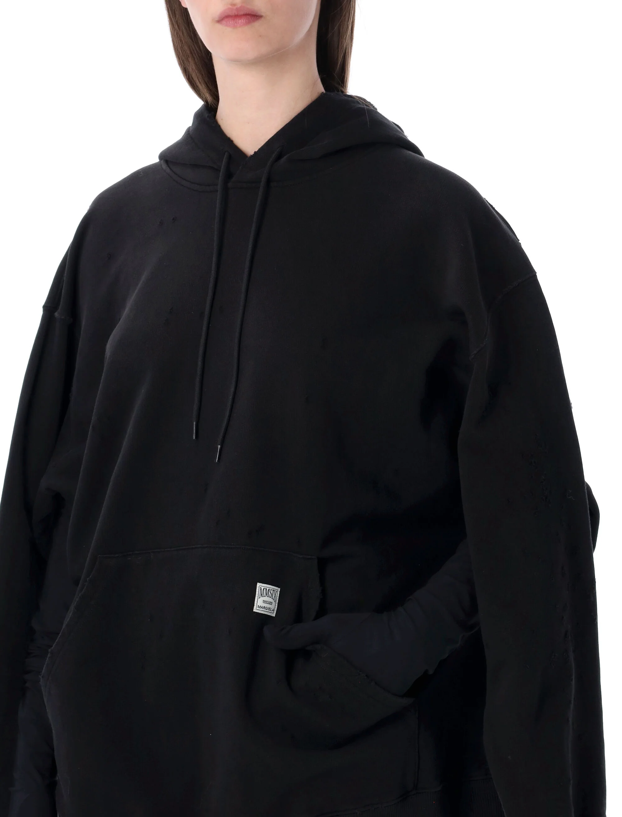 Mm6 Maison Margiela Cotton Mini Sweatshirt Dress - Image 6