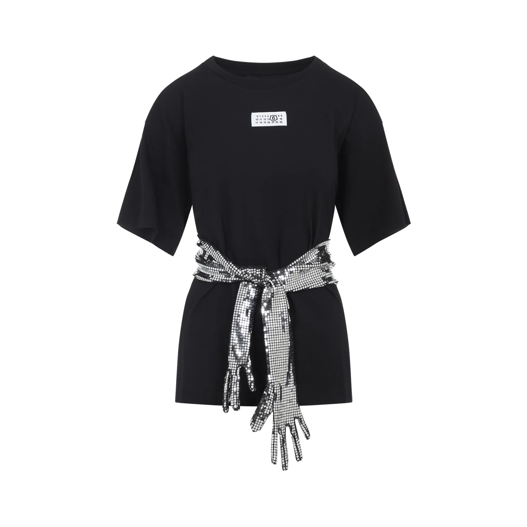 Mm6 Maison Margiela Cotton T-shirt with Gloves - Image 2