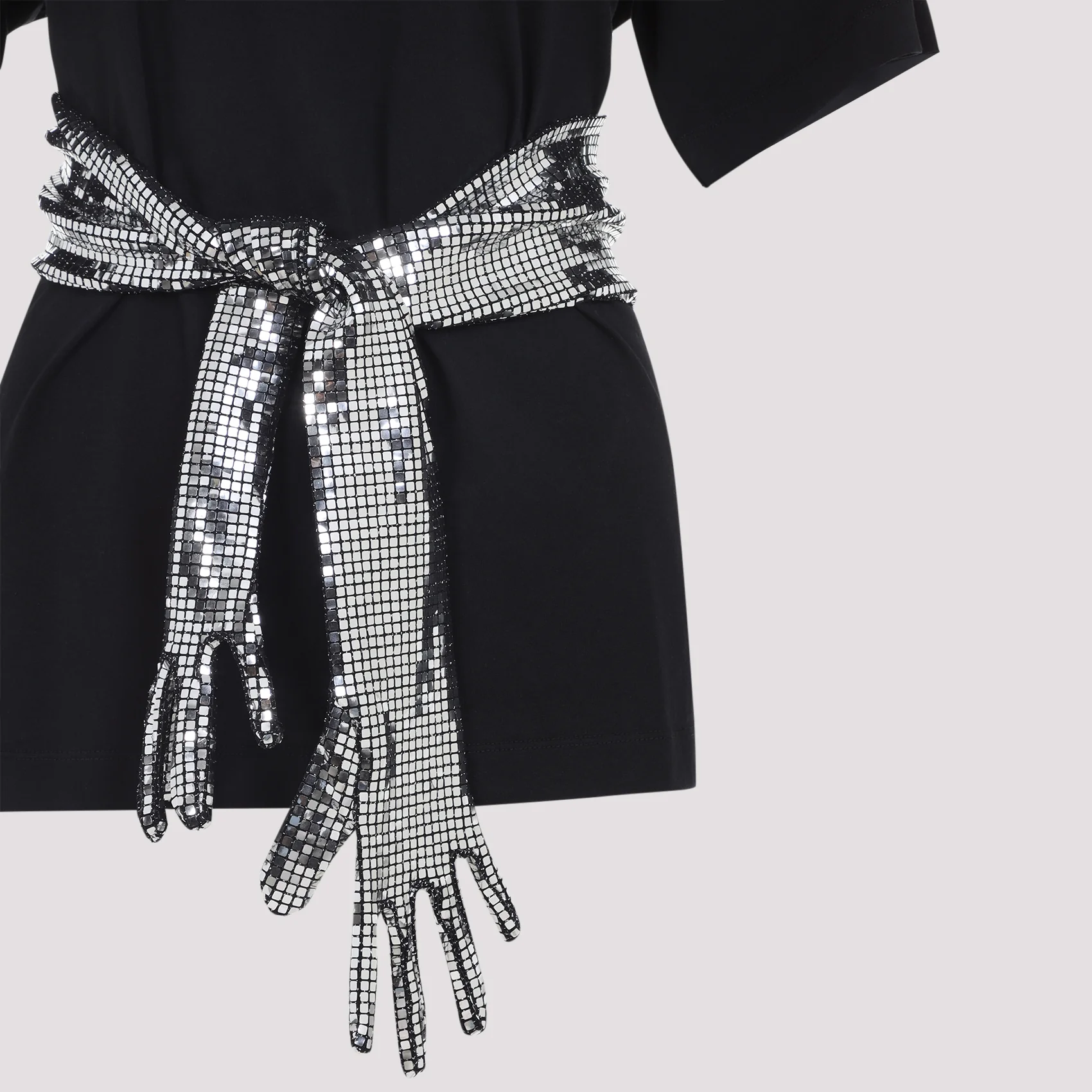 Mm6 Maison Margiela Cotton T-shirt with Gloves - Image 6