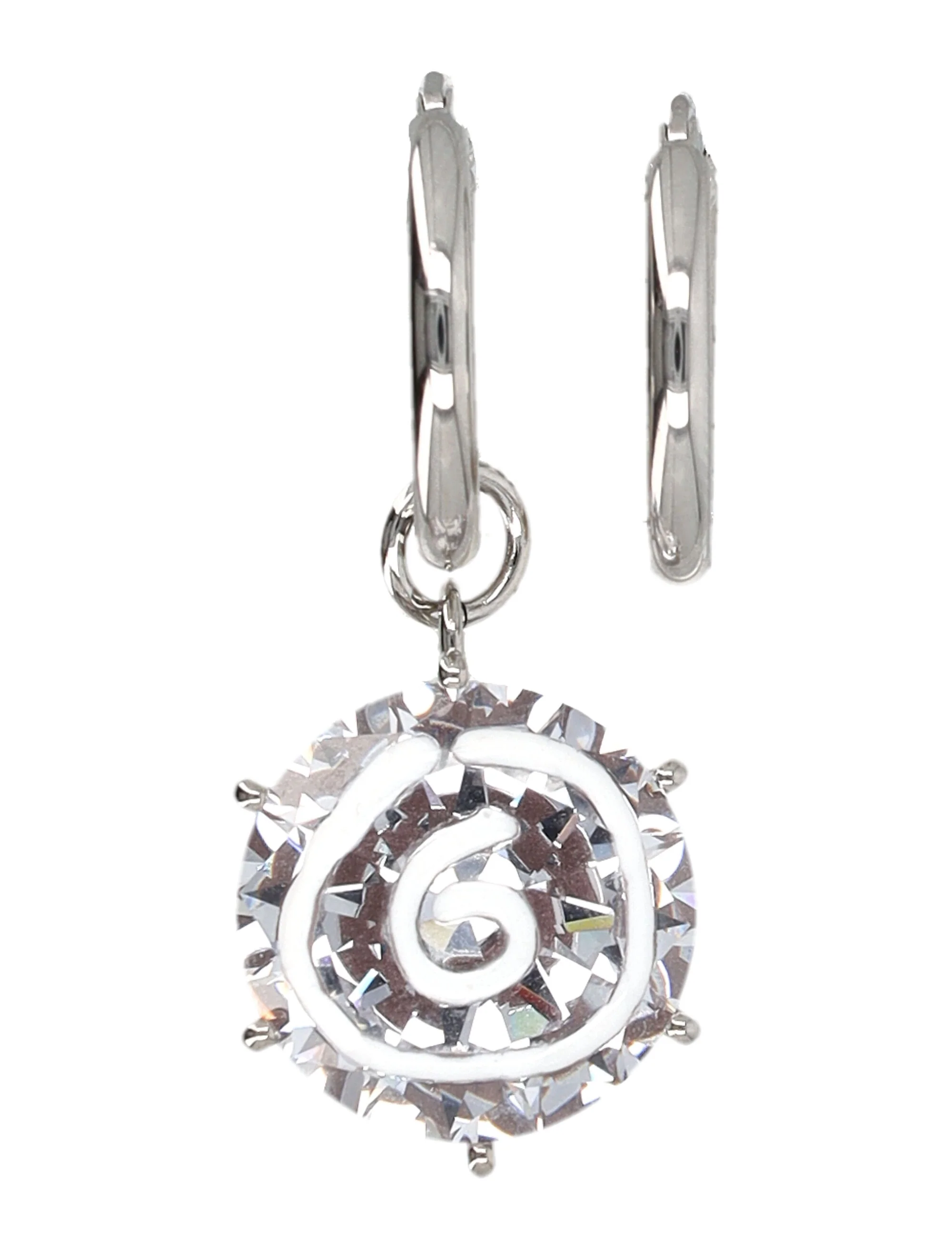 Mm6 Maison Margiela Diamond Pendant Earring