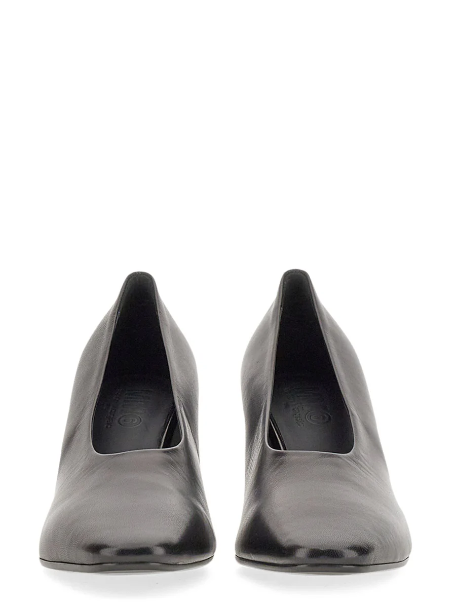 Mm6 Maison Margiela Elegant Leather Pumps with 7.5 cm Heel - Image 2