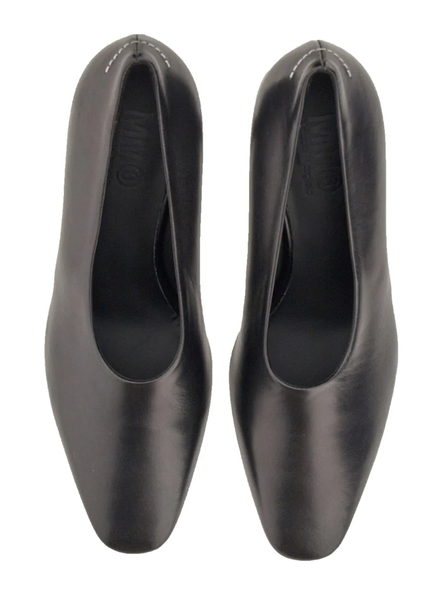 Mm6 Maison Margiela Elegant Leather Pumps with 7.5 cm Heel - Image 4
