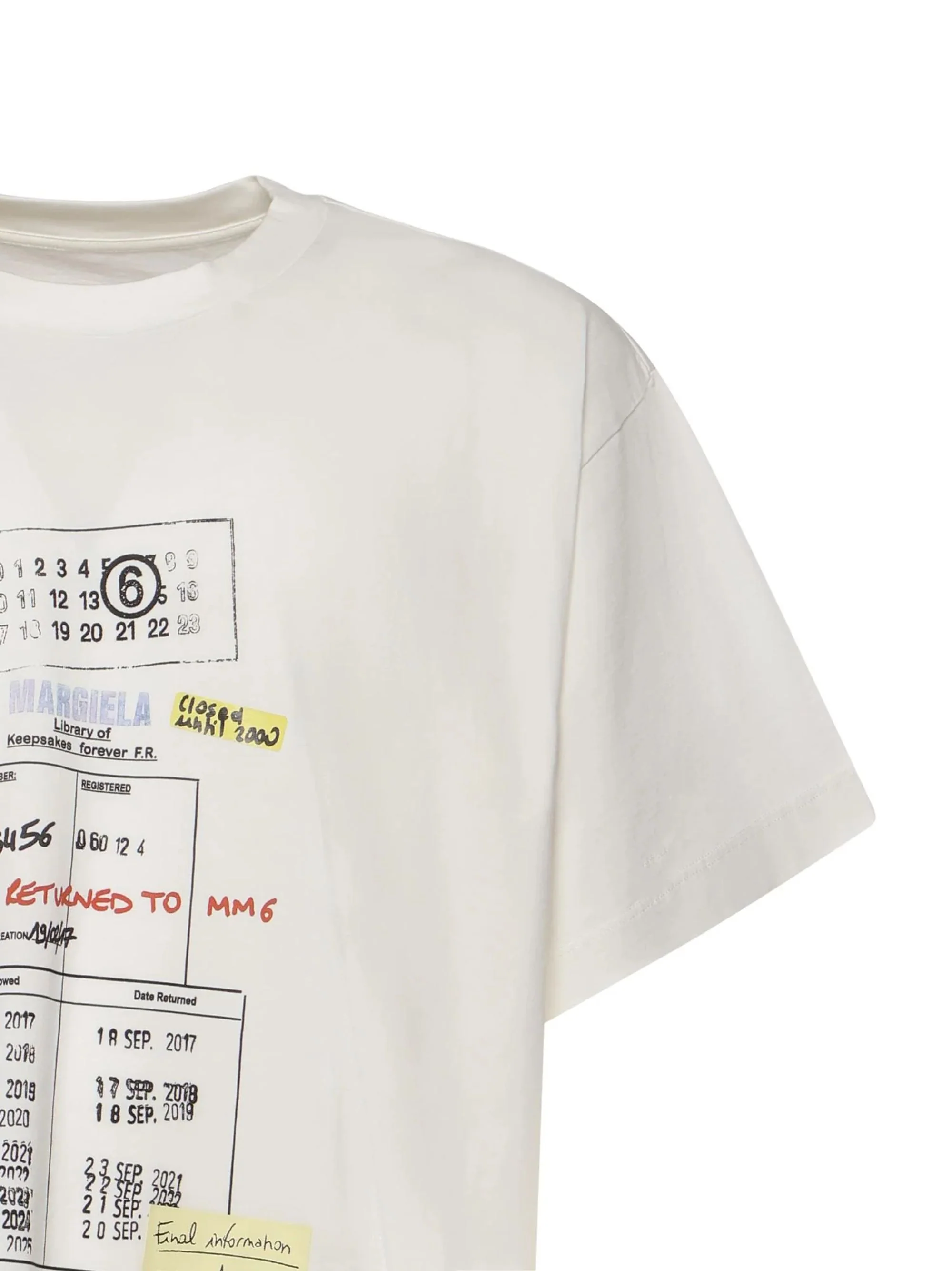 Mm6 Maison Margiela Graphic Print Crew Neck T-Shirt for Men - Image 3