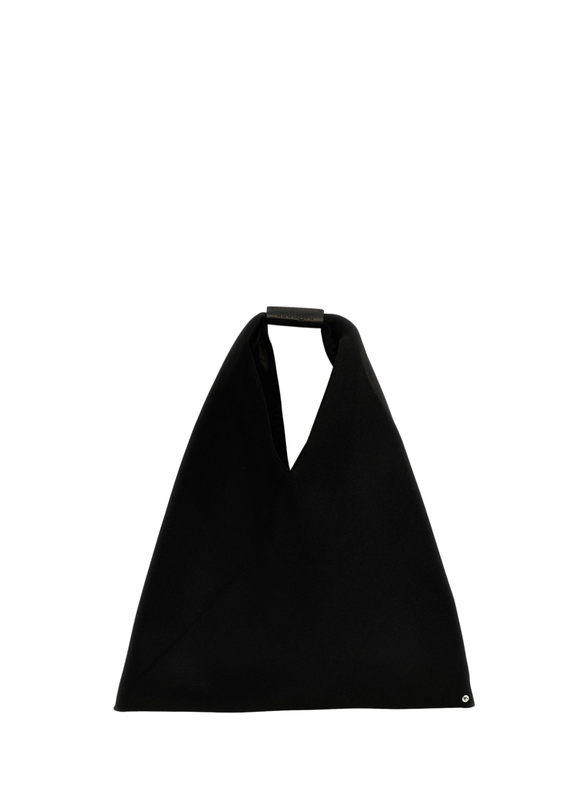 Mm6 Maison Margiela Japanese Leather Handbag with Embossed Logo and Snap Closure