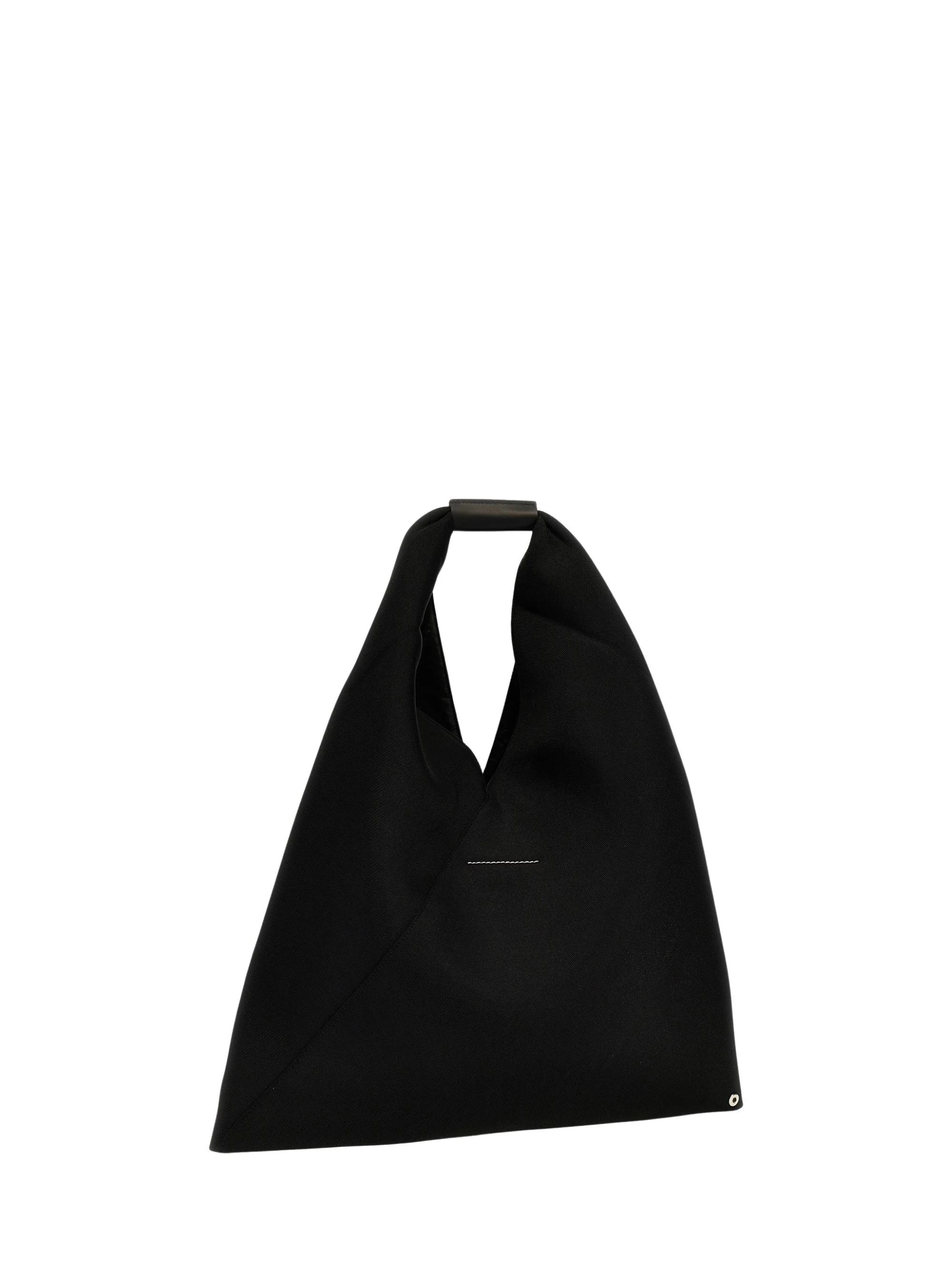Mm6 Maison Margiela Japanese Leather Handbag with Embossed Logo and Snap Closure - Image 2