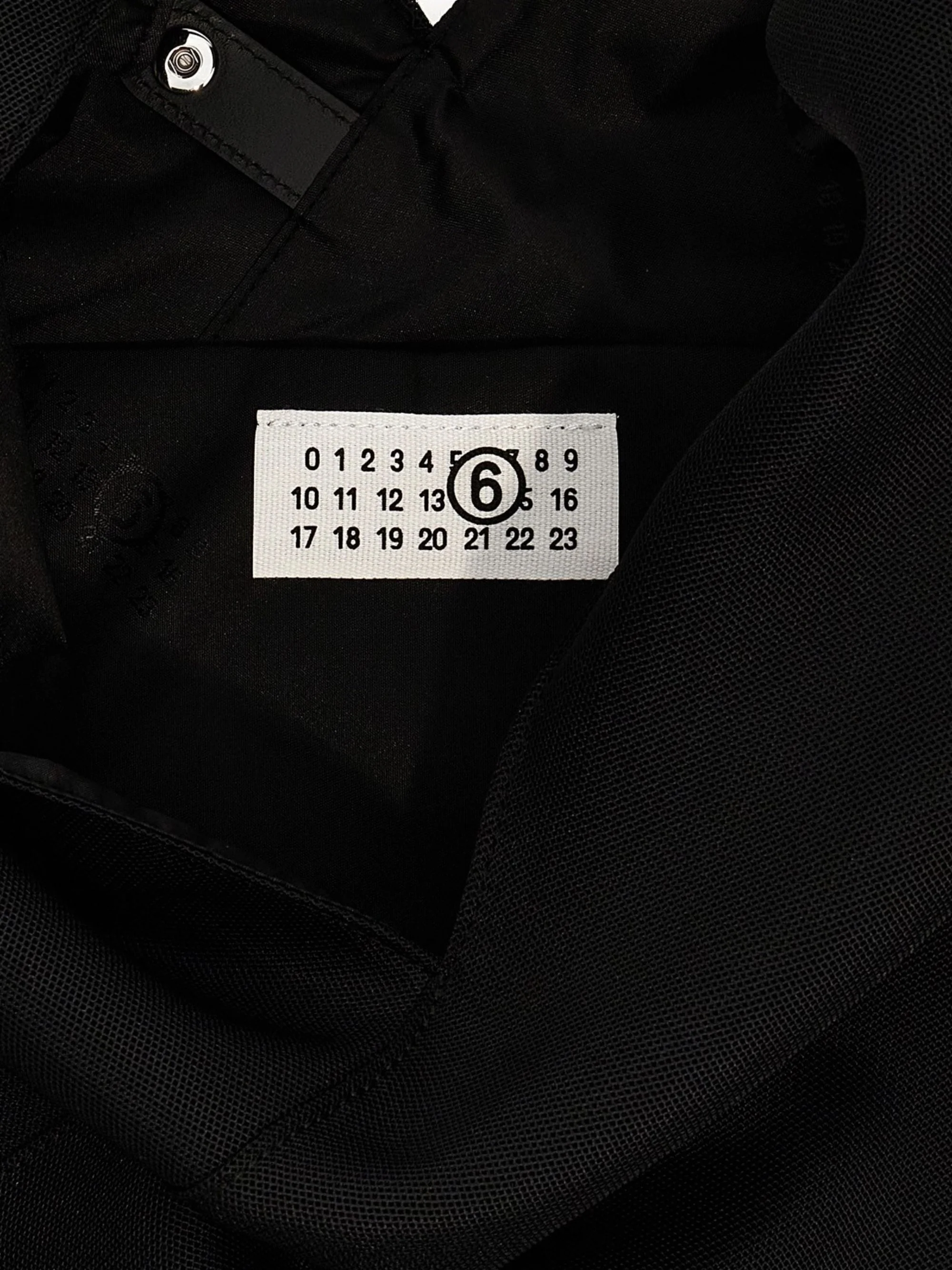 Mm6 Maison Margiela Japanese Leather Handbag with Embossed Logo and Snap Closure - Image 4
