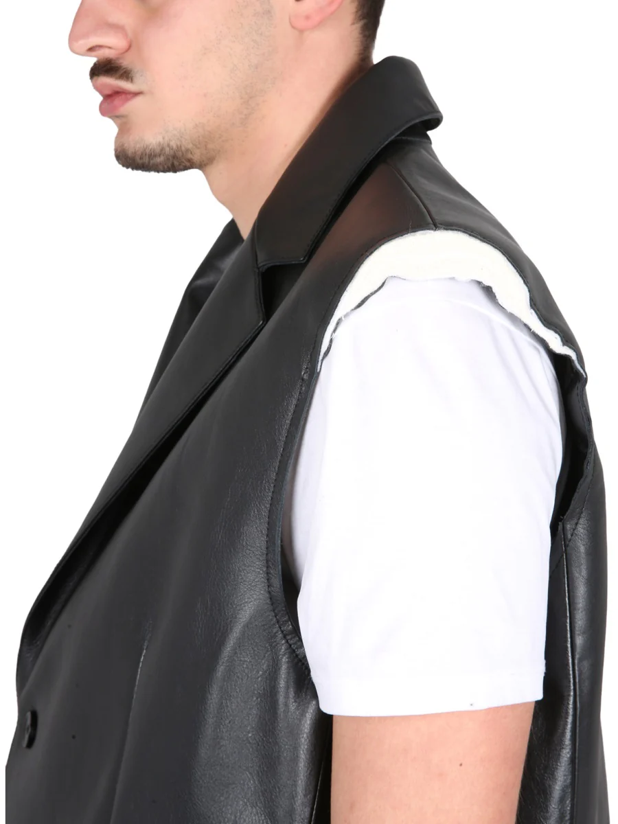 MM6 MAISON MARGIELA Leather Vest - Image 4