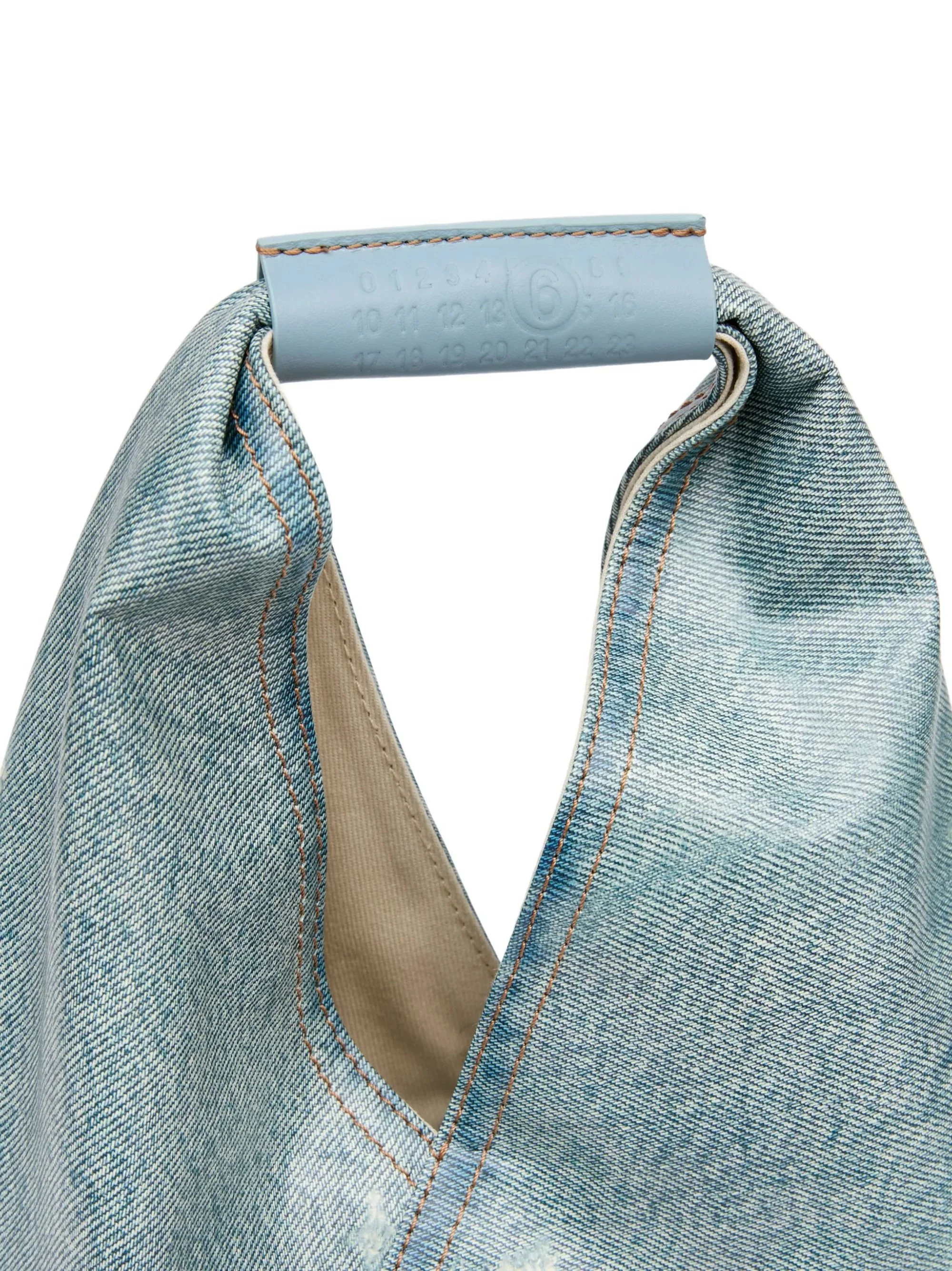 Mm6 Maison Margiela Mini Handbag with Unique Texture and Logo Trim - Image 5