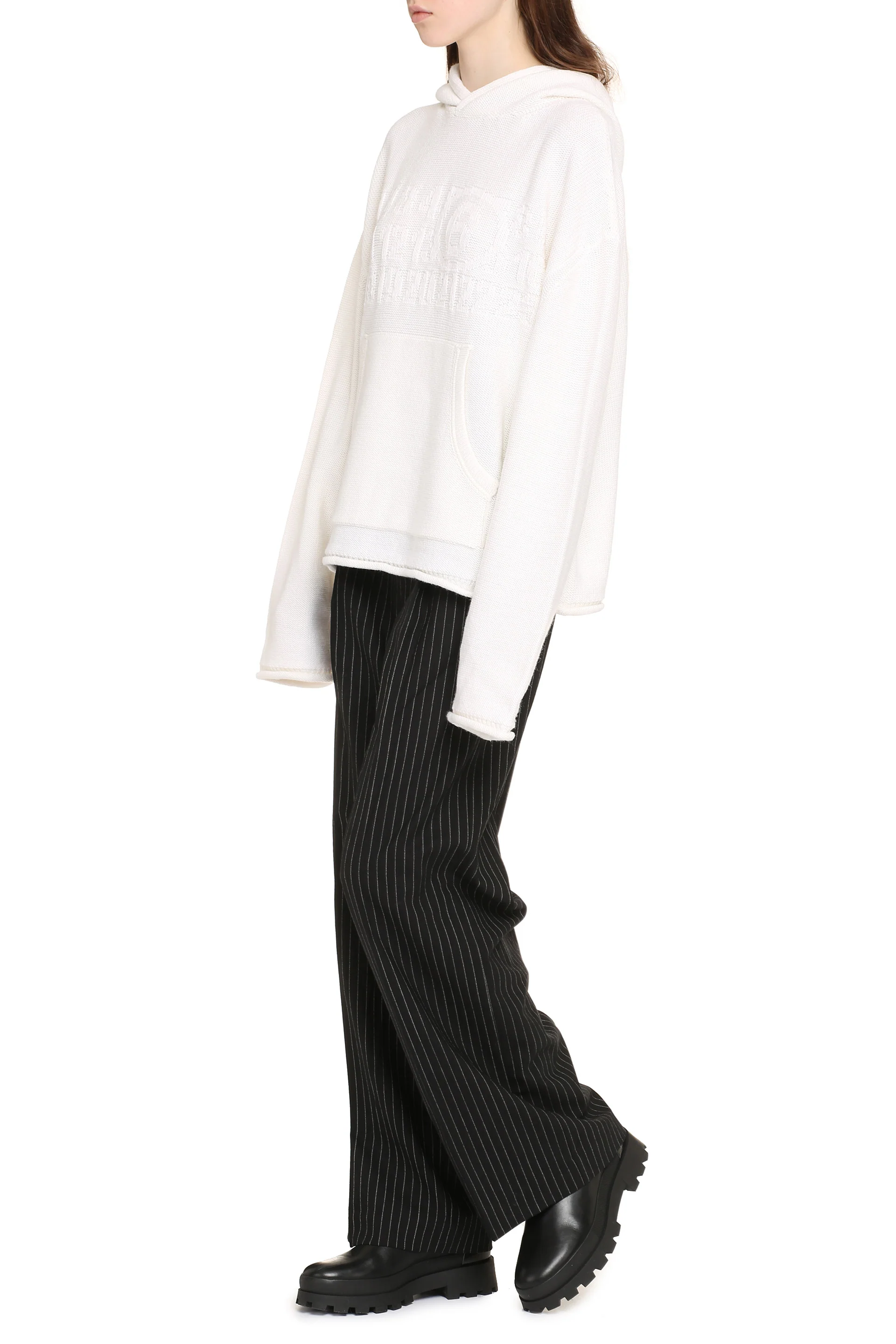 MM6 MAISON MARGIELA Number-motif Knitted Hoodie - Image 5