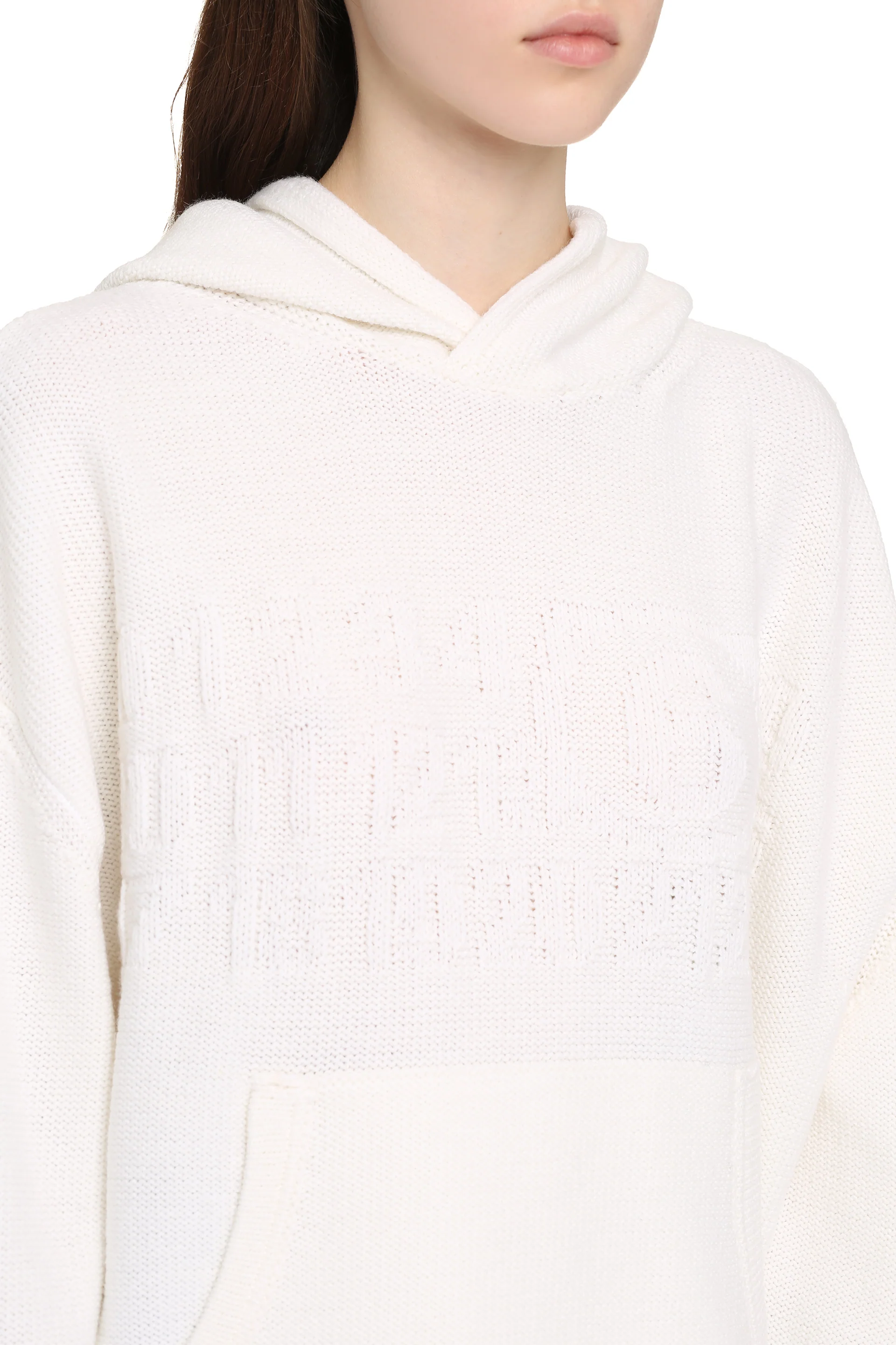 MM6 MAISON MARGIELA Number-motif Knitted Hoodie - Image 7