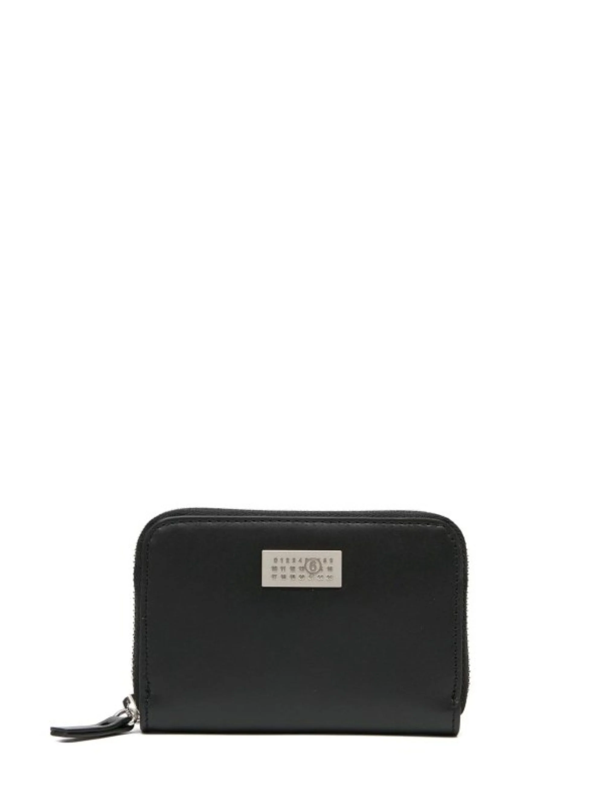 Mm6 Maison Margiela Numeric Mini Wallet with Zip Closure and Logo Tag