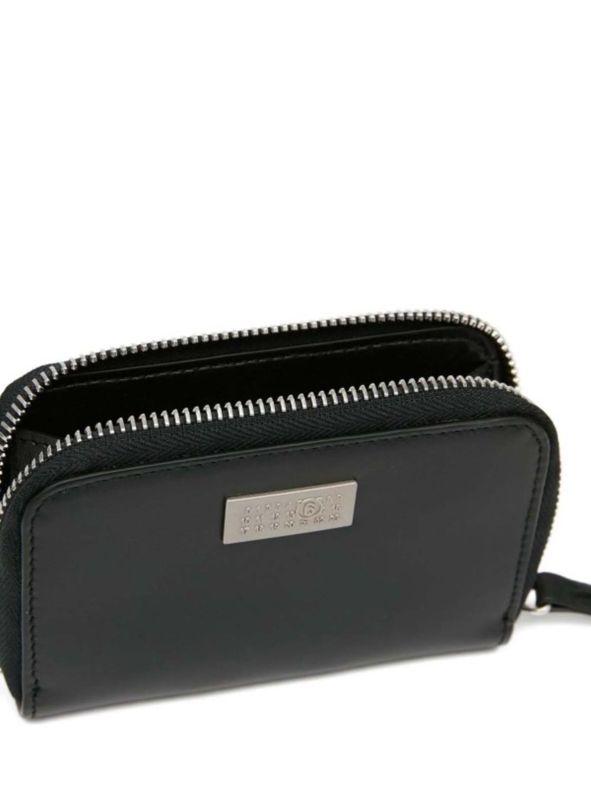 Mm6 Maison Margiela Numeric Mini Wallet with Zip Closure and Logo Tag - Image 3